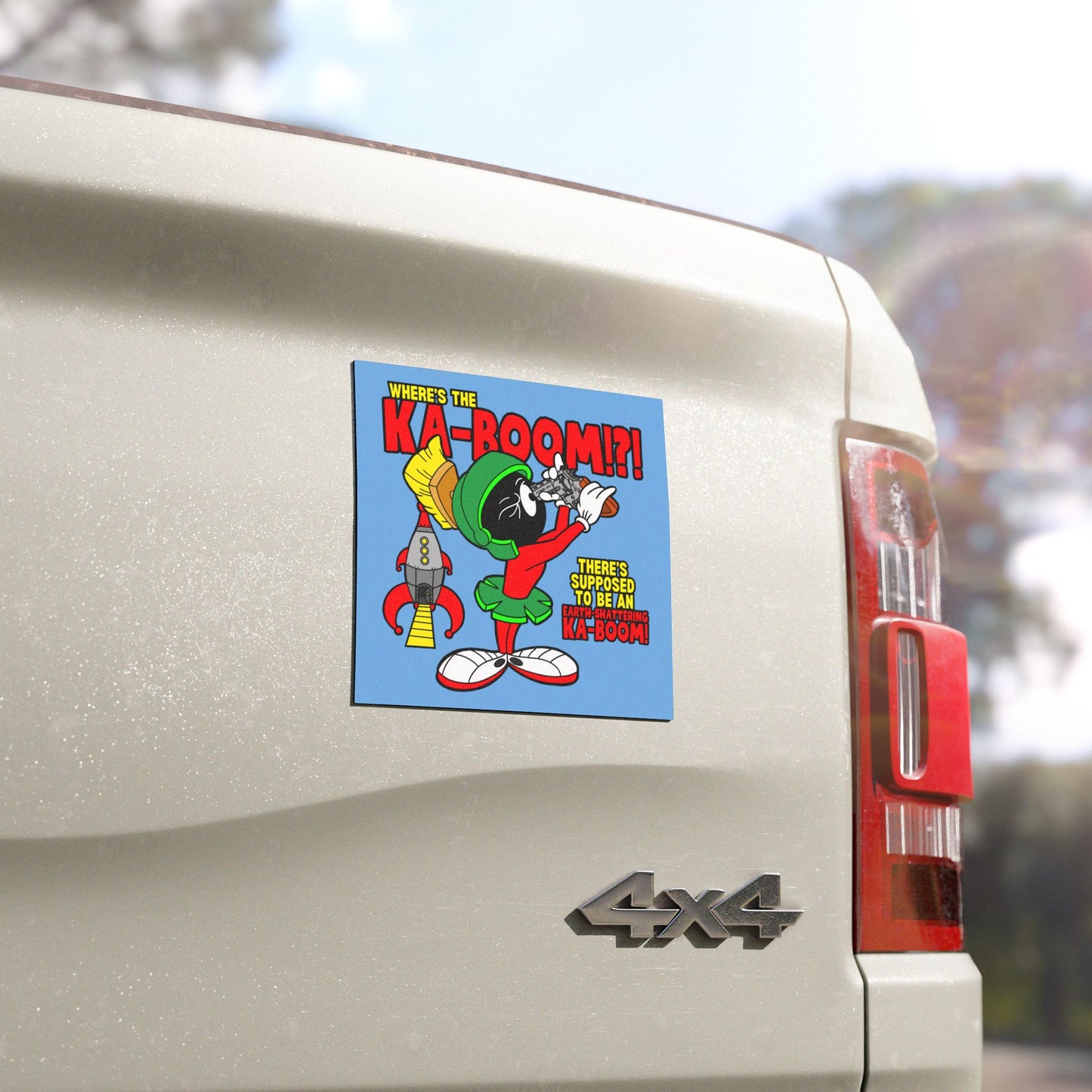 Whimsical Car Magnets - "Where's the KA-BOOM!?" Fun Vehicle Decor