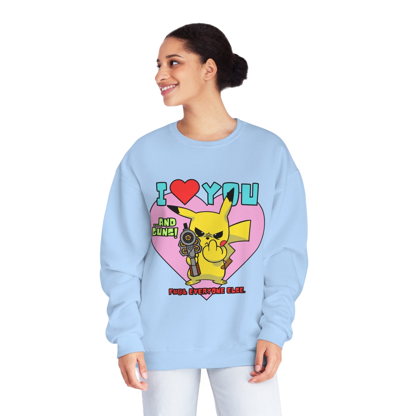 I Love You & Guns! Unisex NuBlend® Crewneck Sweatshirt