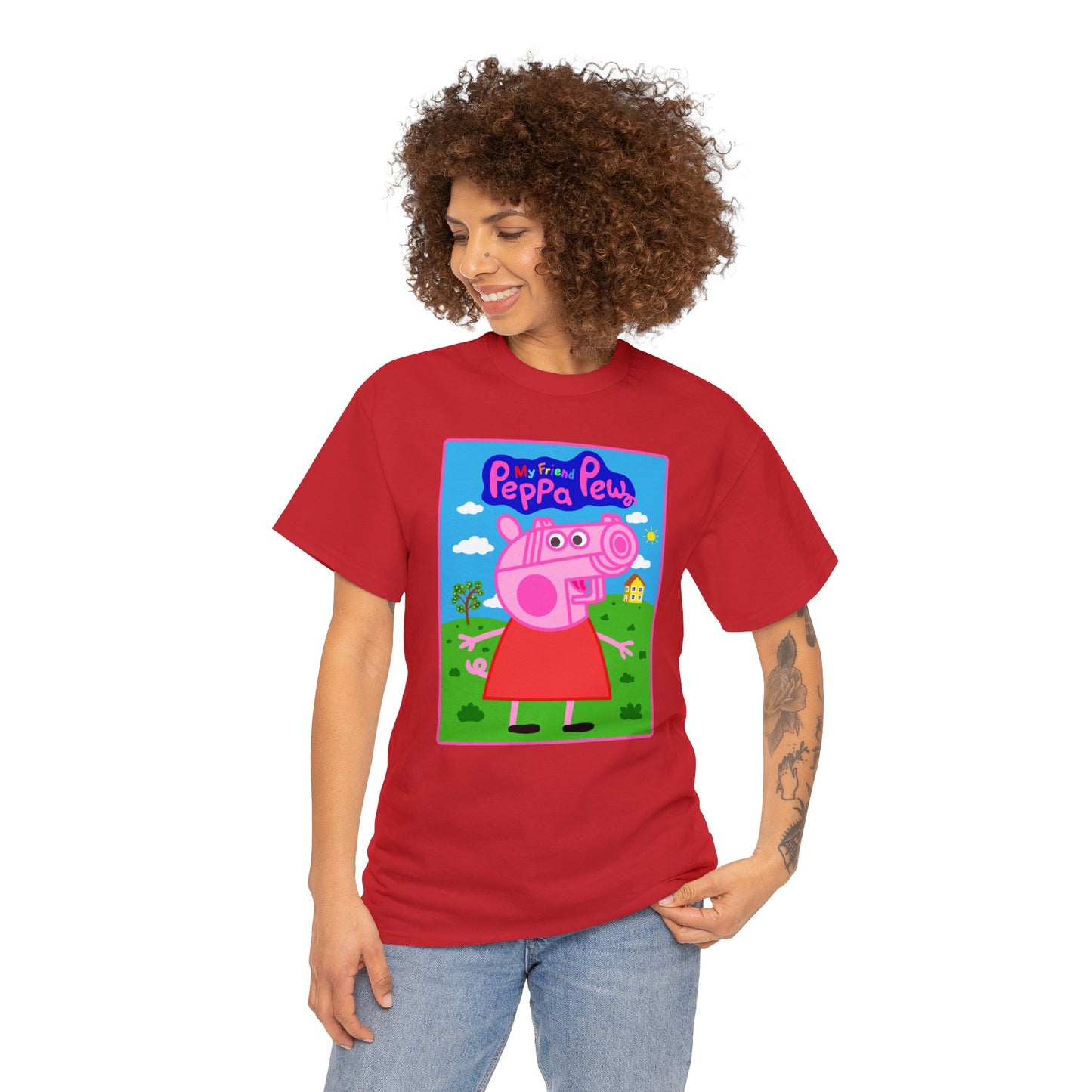 Peppa Pew Unisex Heavy Cotton Tee