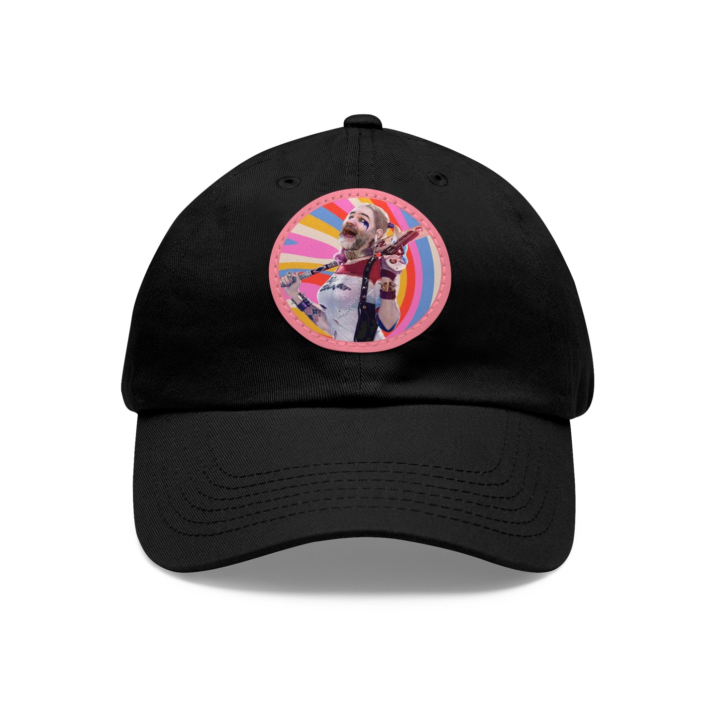 Harley! Dad Hat with Leather Patch (Round)