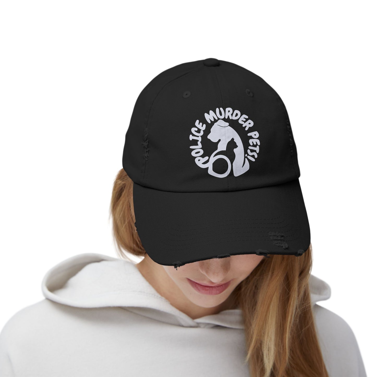 Police Murder Pets! Unisex Distressed Cap