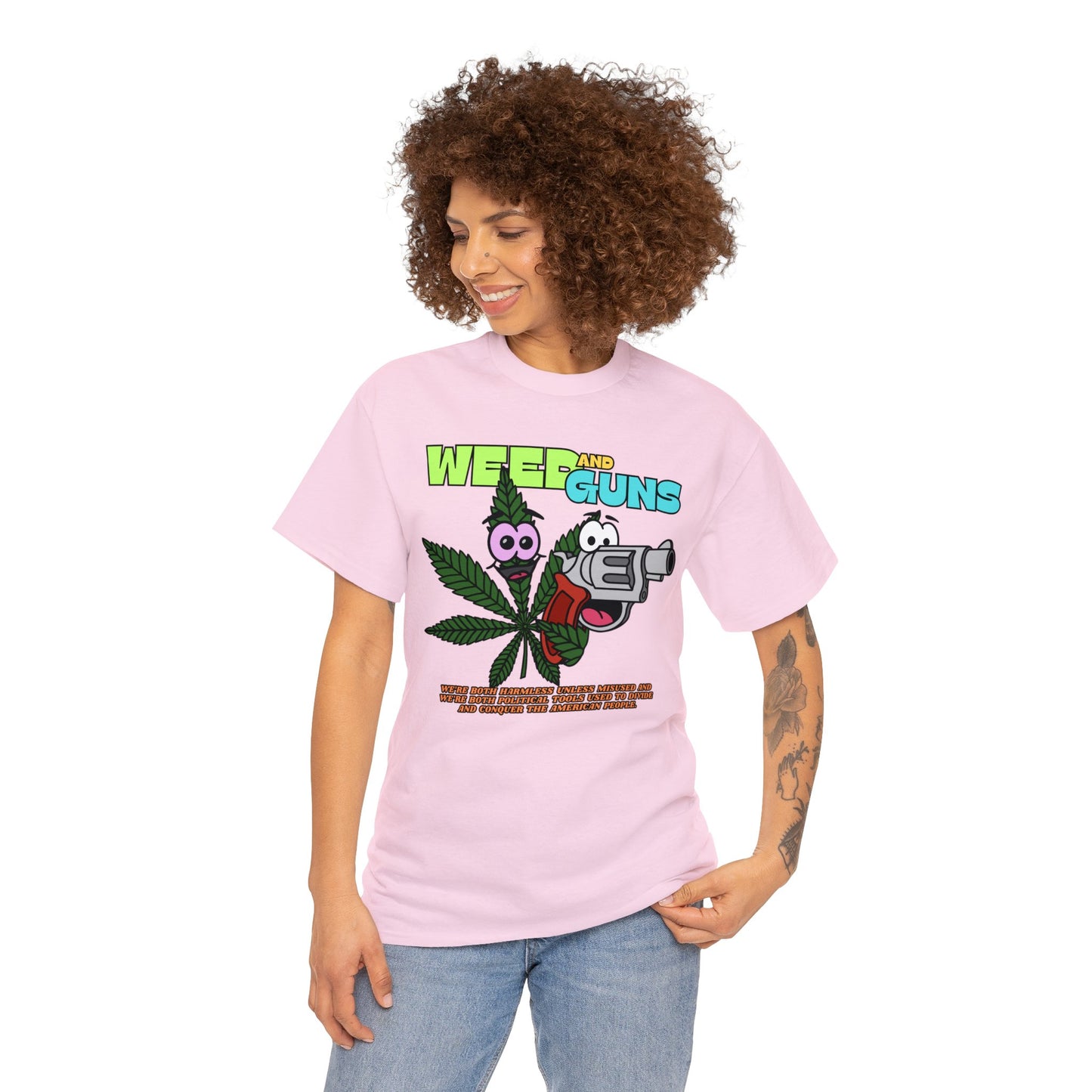 Weed & Guns! Unisex Heavy Cotton Tee