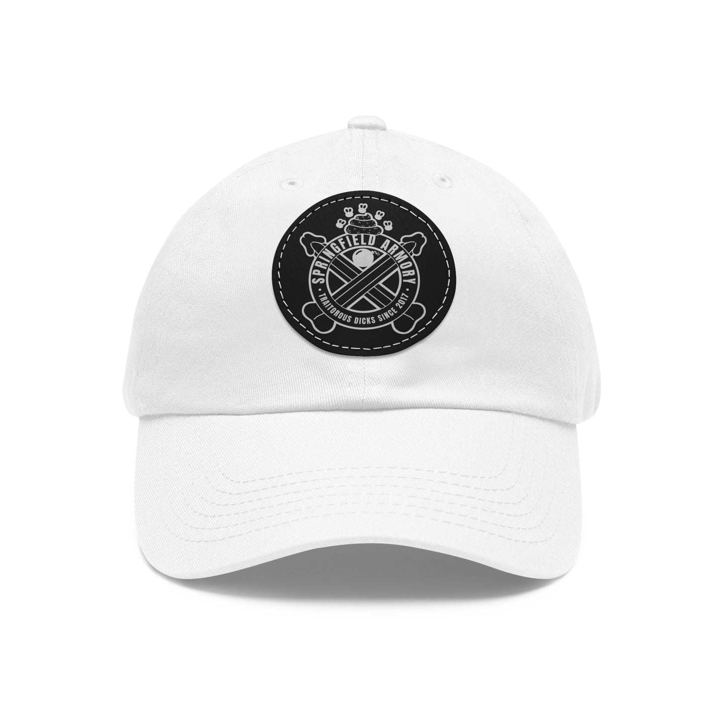 Springfield Dicks! Dad Hat with Leather Patch (Round)