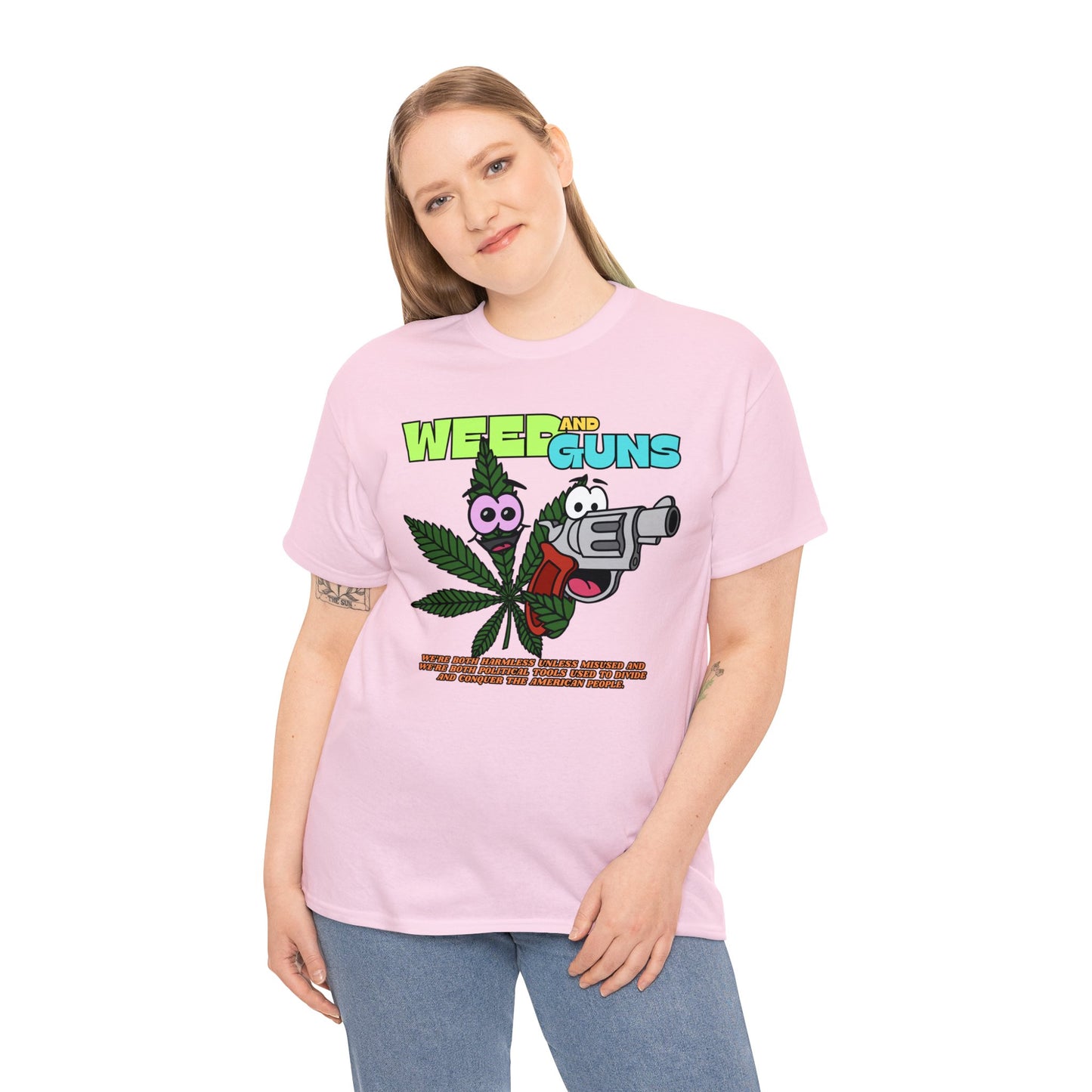 Weed & Guns! Unisex Heavy Cotton Tee