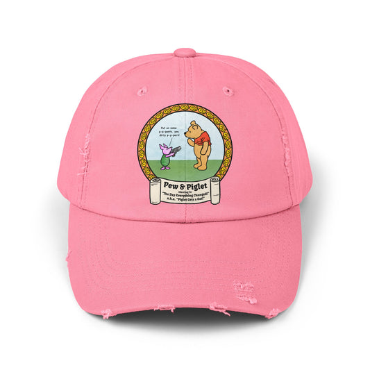Piglet Gets a Gat! Unisex Distressed Cap