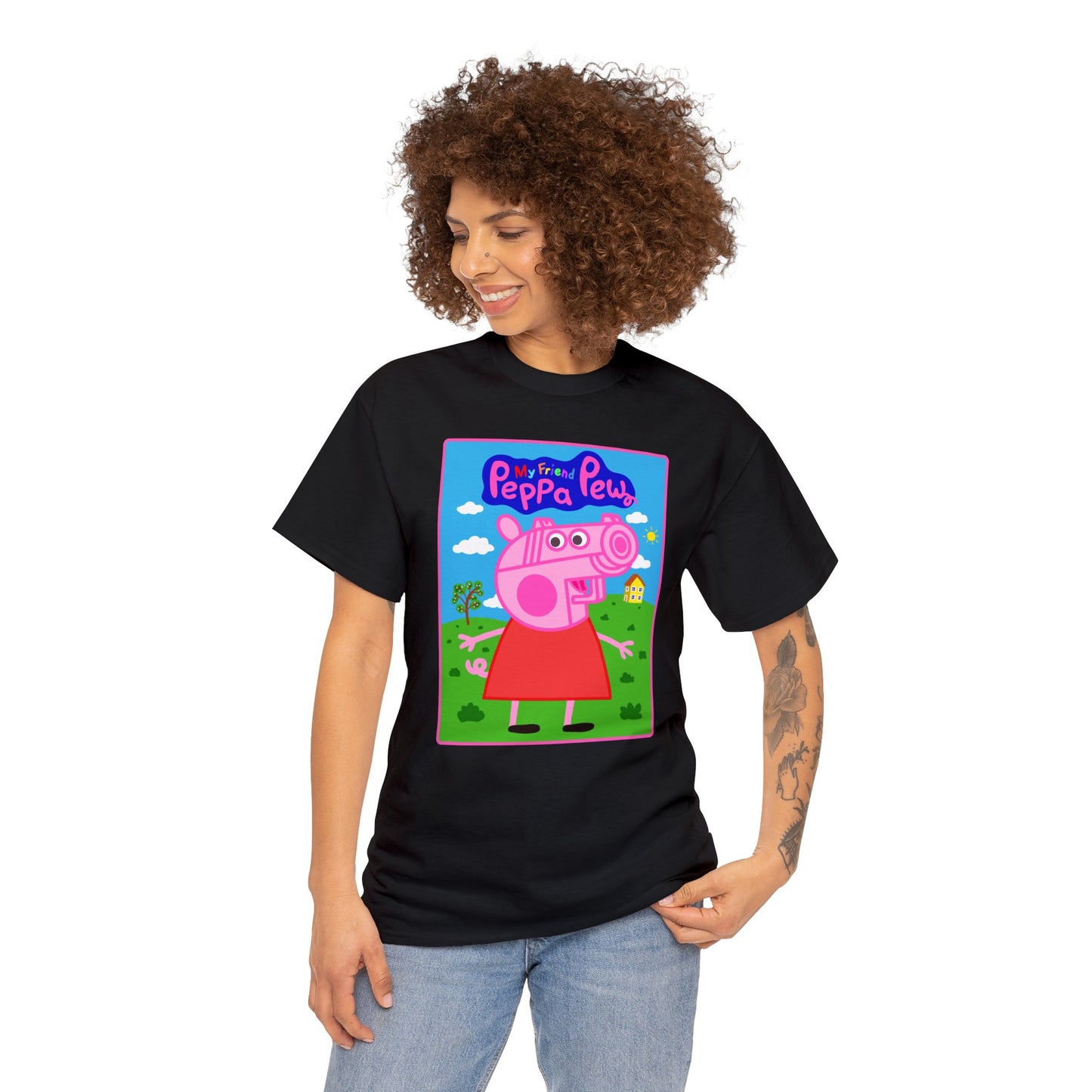 Peppa Pew Unisex Heavy Cotton Tee