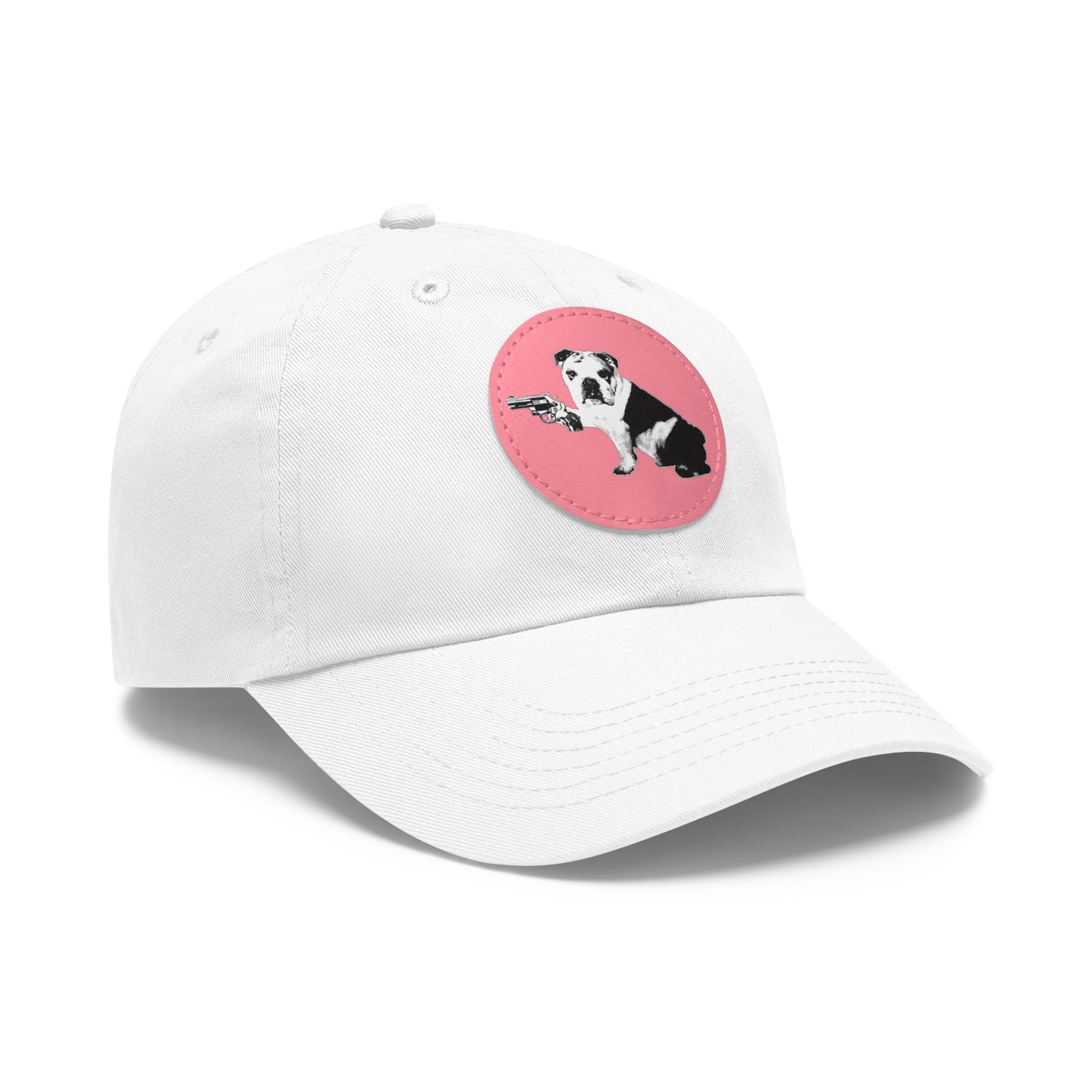 Mavis (Bullpup) Dad Hat with Leather Patch (Round)