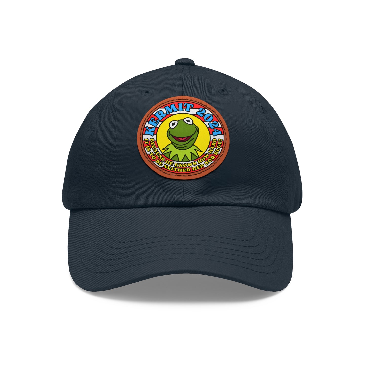 KERMIT 2024! Dad Hat with Leather Patch (Round)