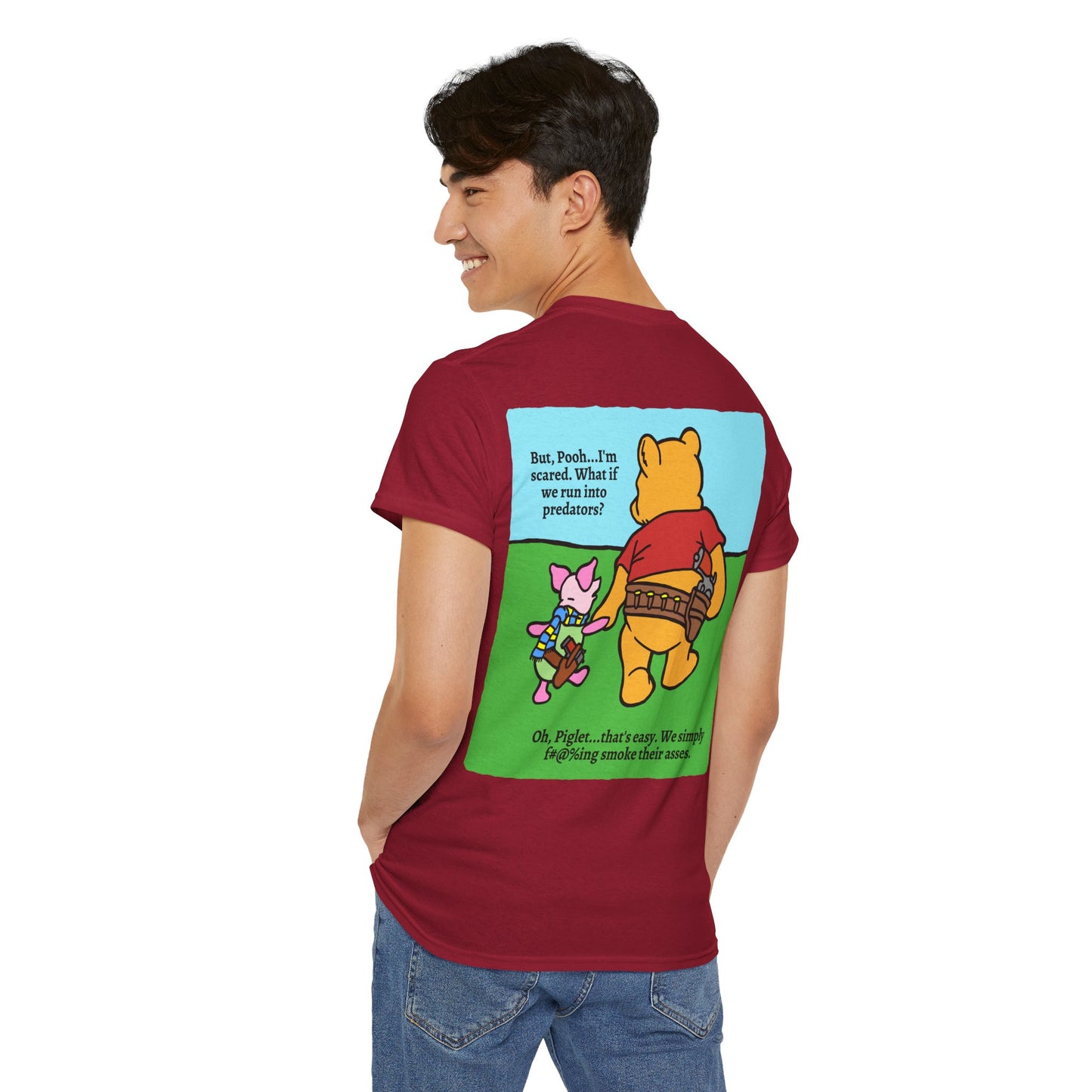 Pew & Piglet! (backside print) Unisex Heavy Cotton Tee