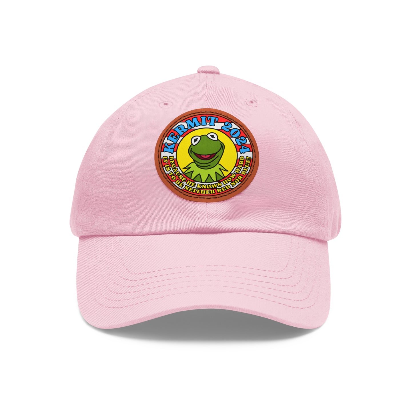 KERMIT 2024! Dad Hat with Leather Patch (Round)
