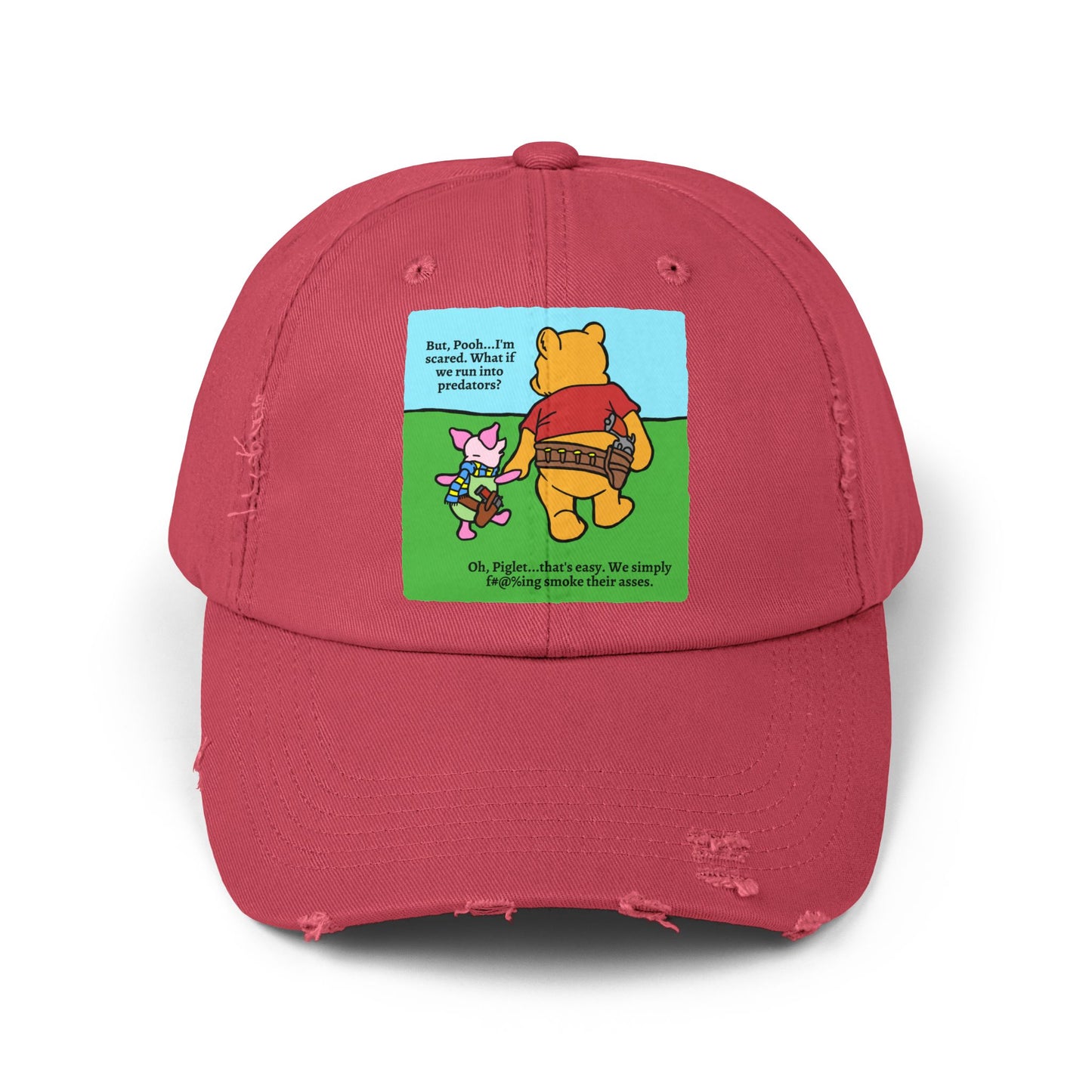 Pew & Piglet! Unisex Distressed Cap
