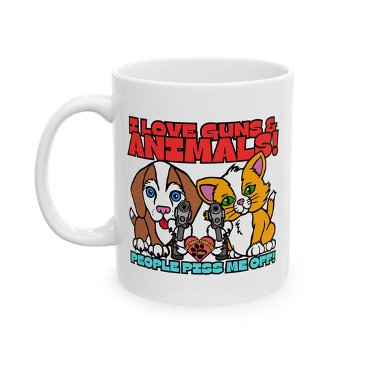 People Piss Me Off! (FFF) Ceramic Mug, (11oz, 15oz)