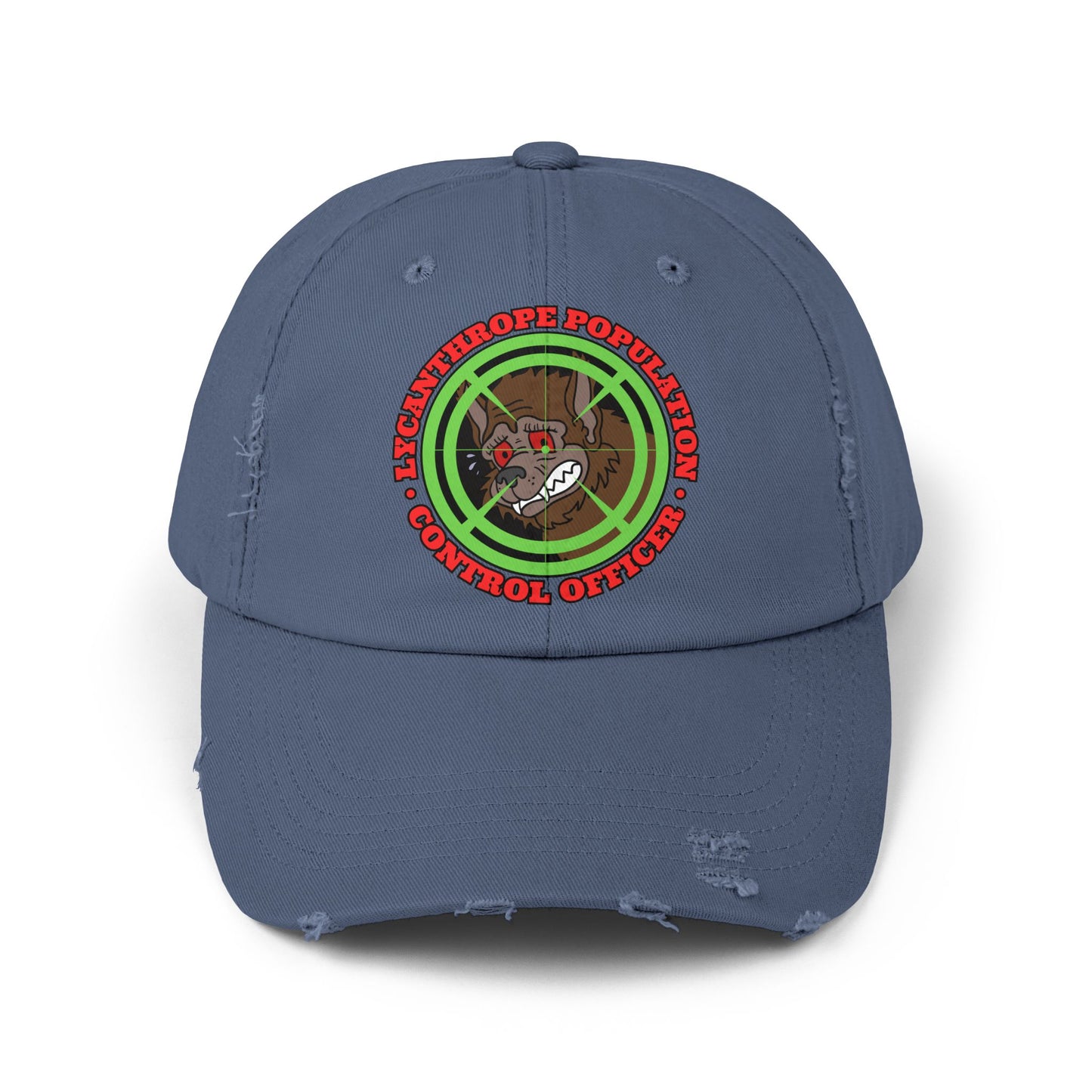 Lycanthrope Population Control Unisex Distressed Cap