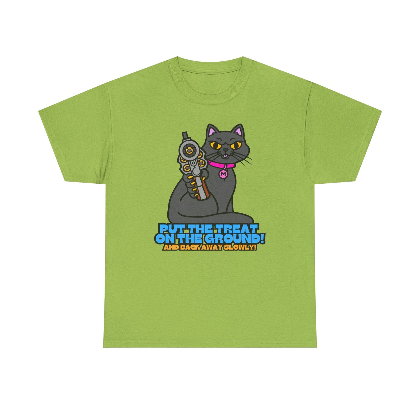 Playful Cat Graphic Tee - Cat Treat! Unisex Heavy Cotton Tee