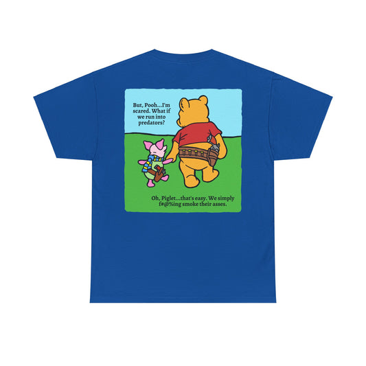 Pew & Piglet! (backside print) Unisex Heavy Cotton Tee