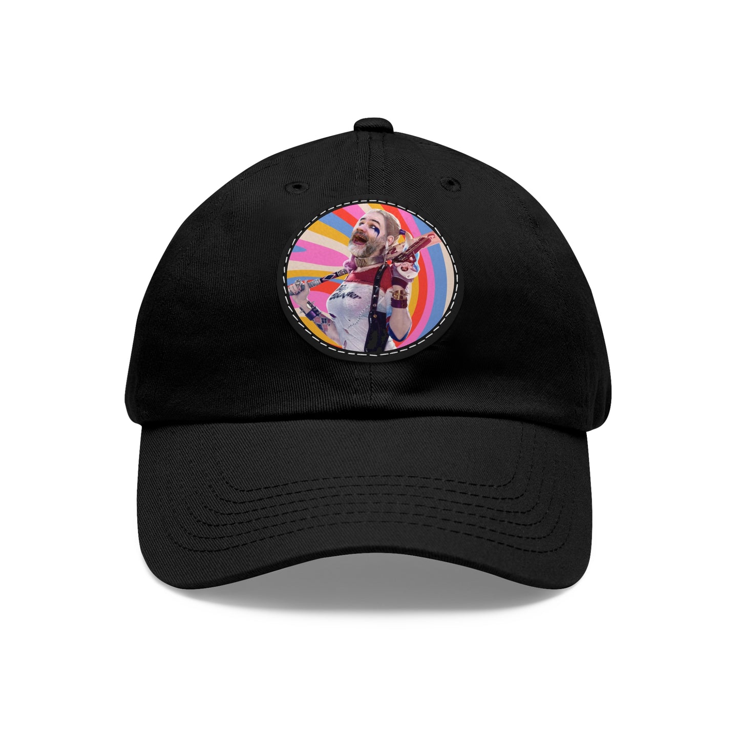 Harley! Dad Hat with Leather Patch (Round)