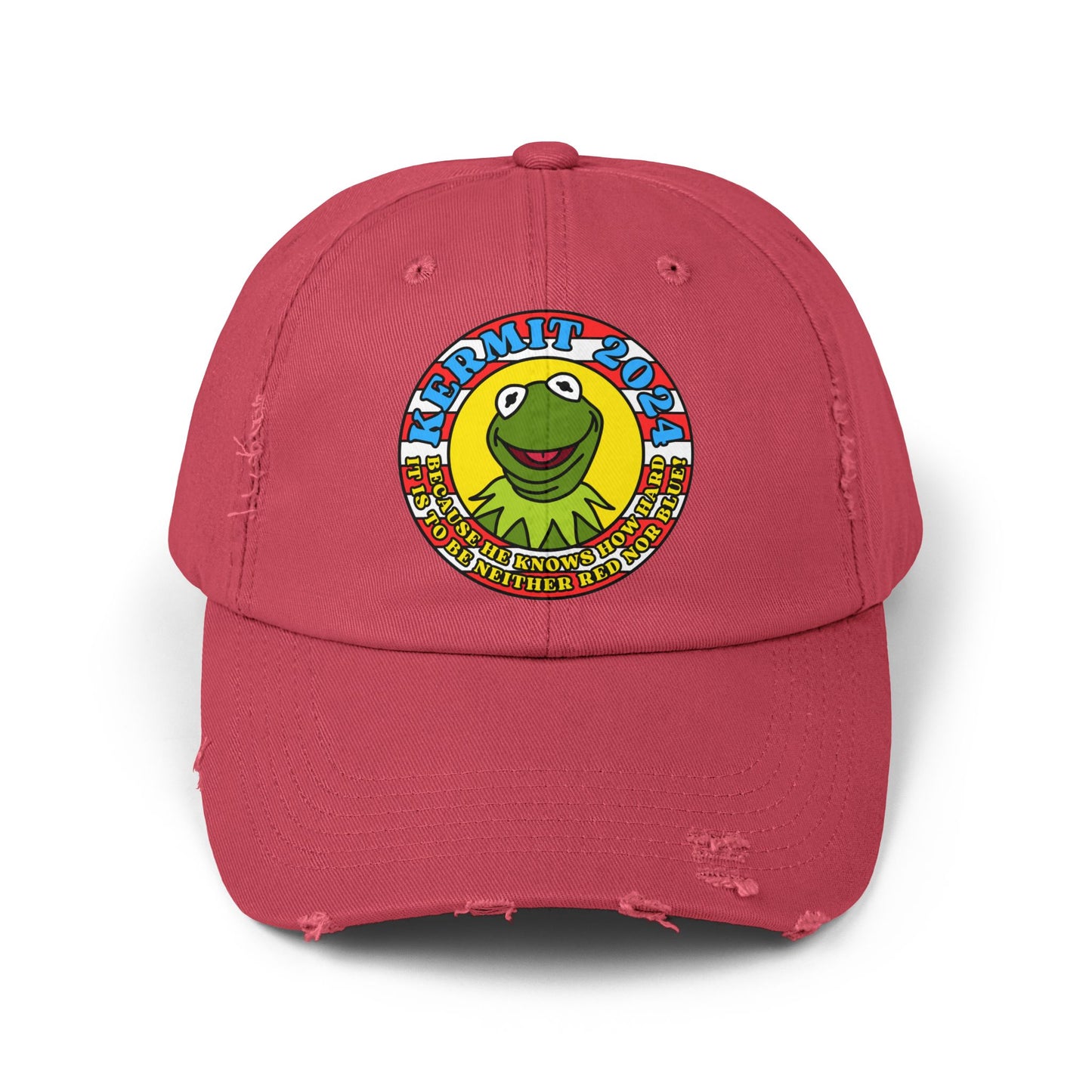 Kermit 2024! Unisex Distressed Cap