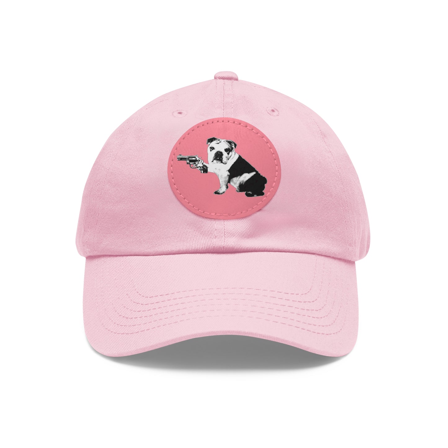 Mavis (Bullpup) Dad Hat with Leather Patch (Round)