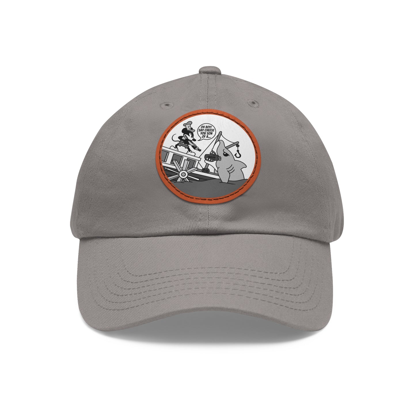 Willie vs. Bruce! Dad Hat with Leather Patch (Round)