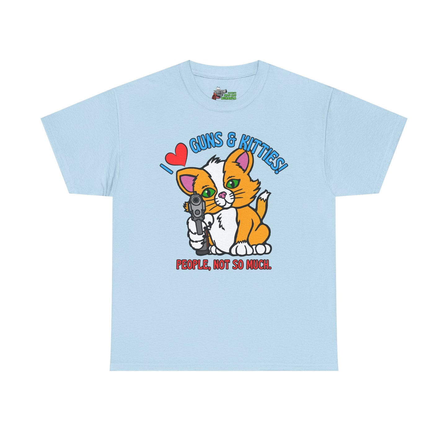 Guns & Kitties! Unisex Heavy Cotton Tee