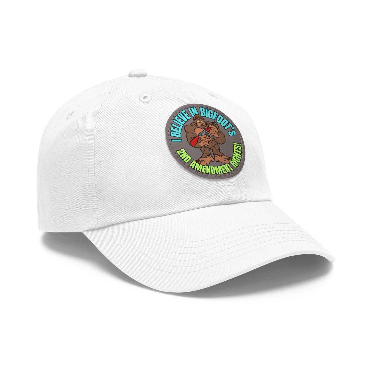 I Believe! Dad Hat with Leather Patch (Round)
