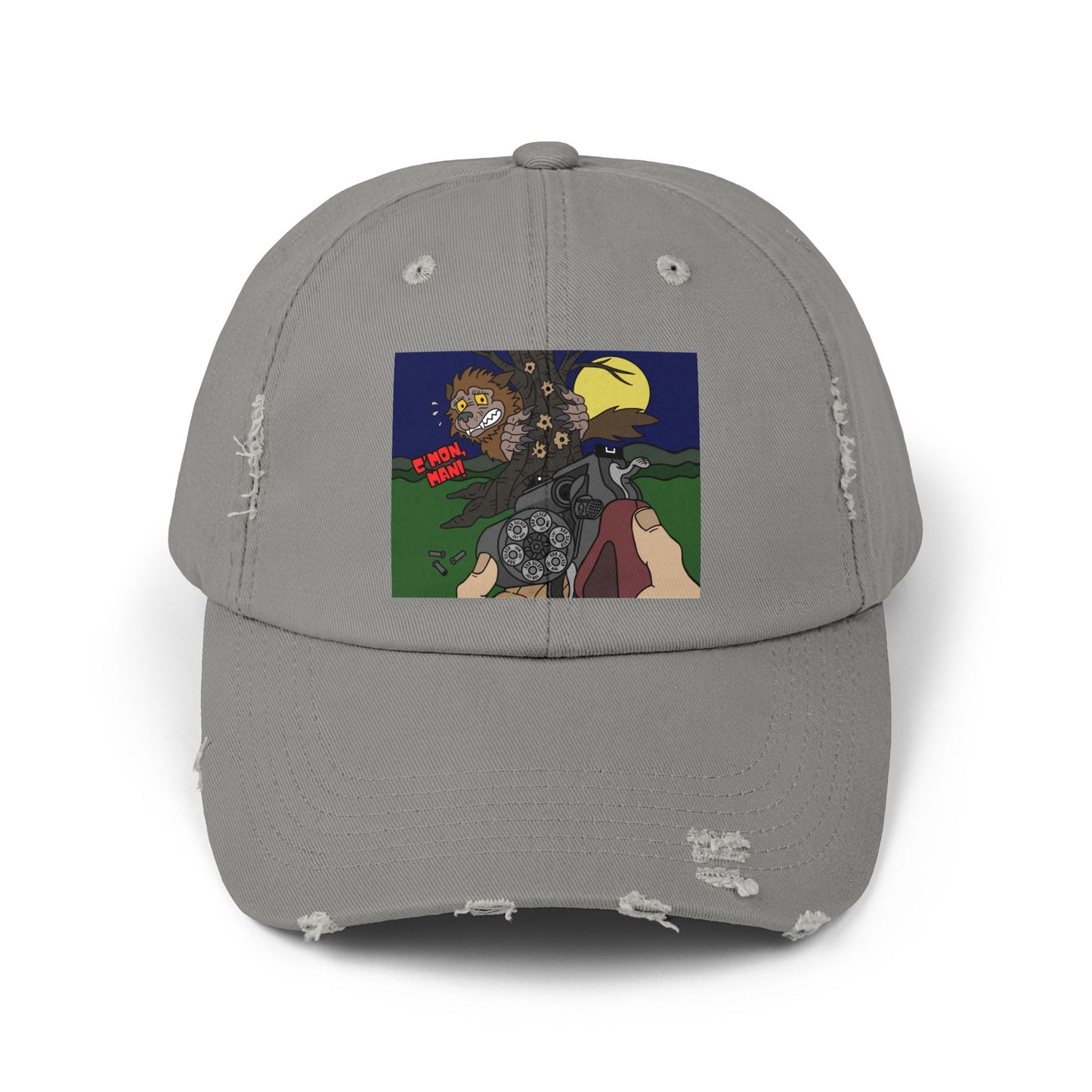 C'mon, Man! Unisex Distressed Cap