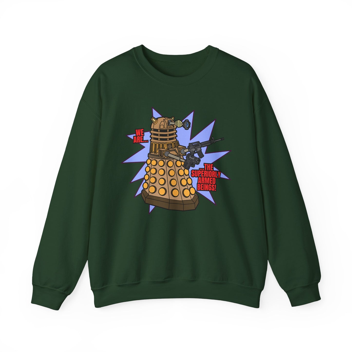 "Dalek" Superiorly Armed Being! Unisex Heavy Blend™ Crewneck Sweatshirt
