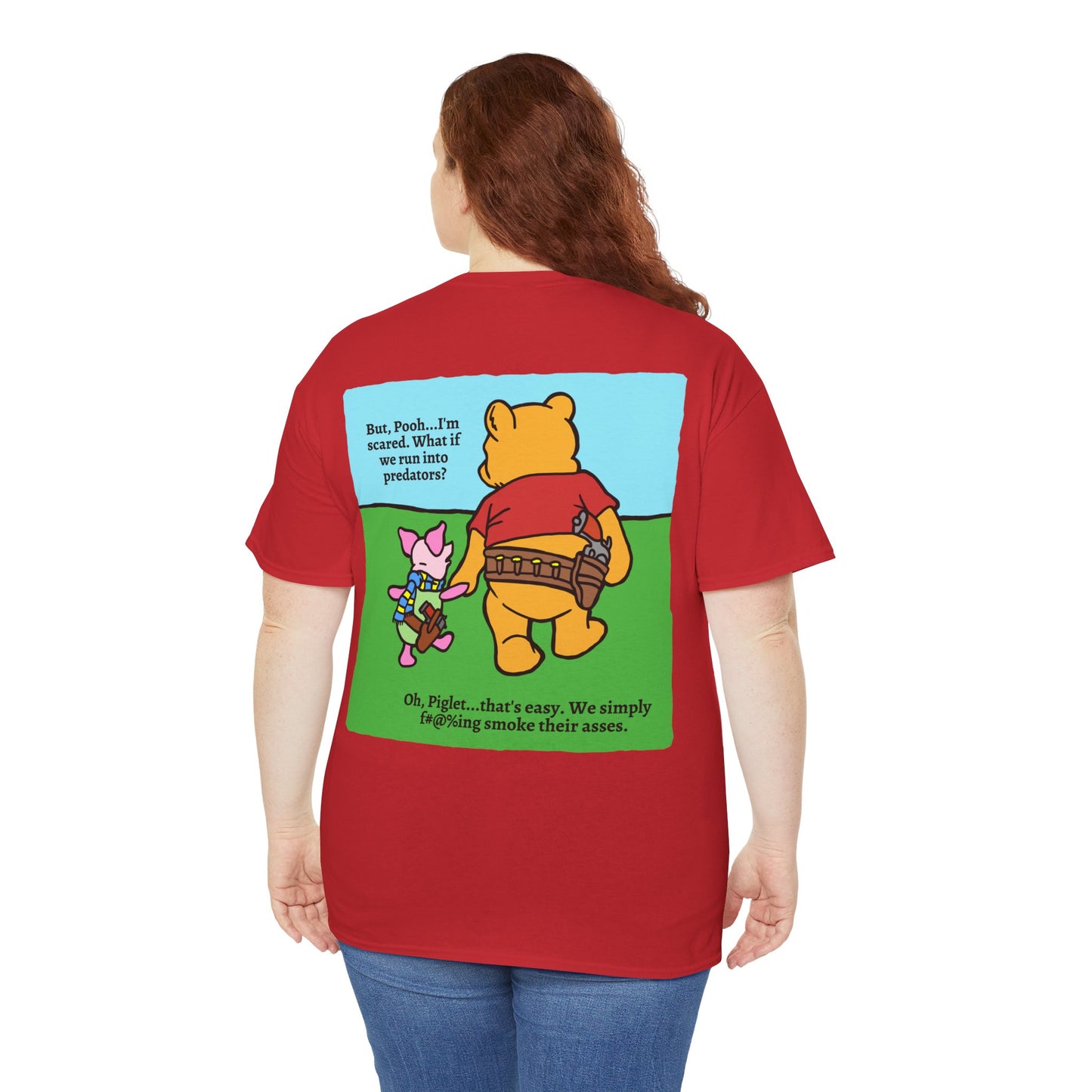 Pew & Piglet! (backside print) Unisex Heavy Cotton Tee