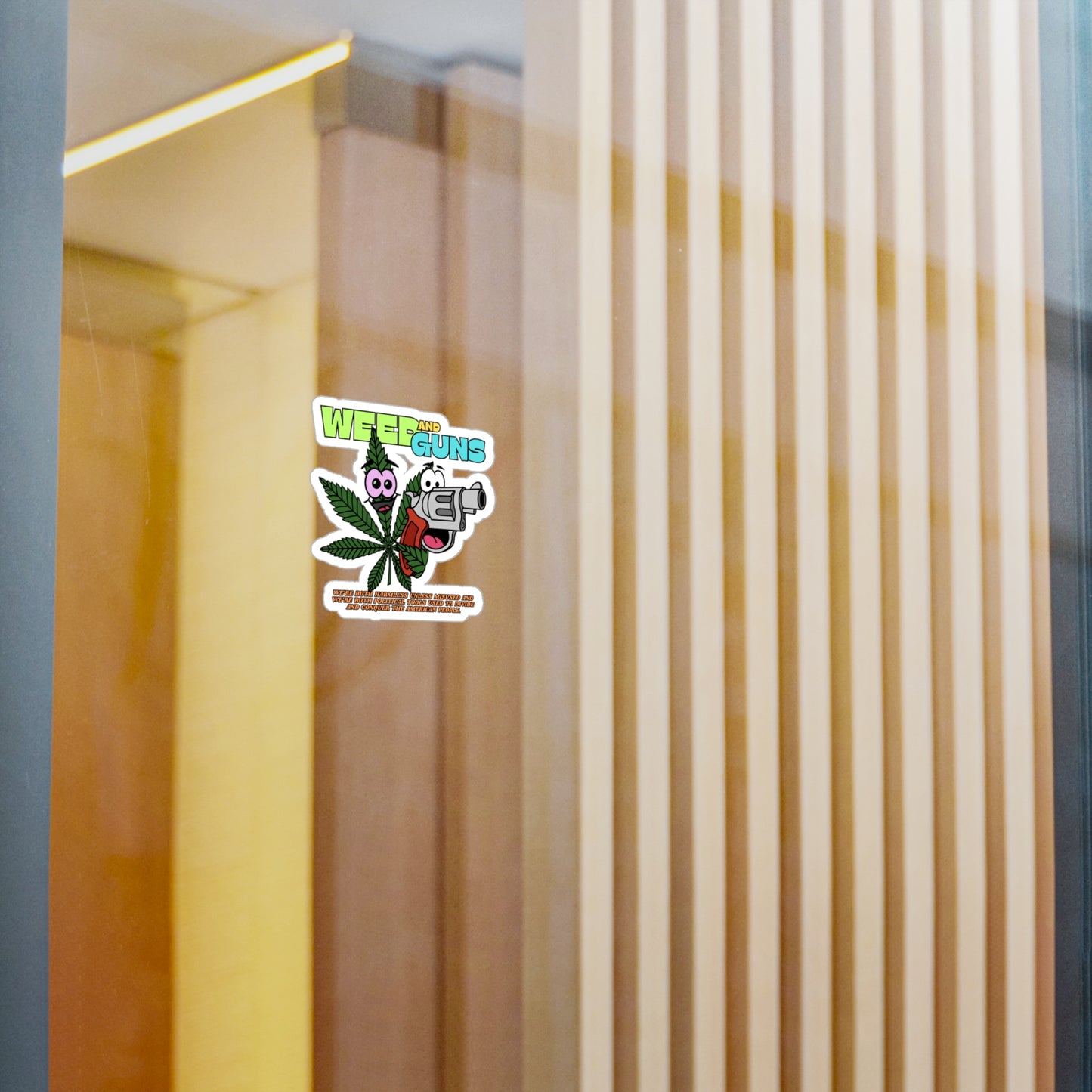 Weed & Guns! Kiss-Cut Vinyl Decals