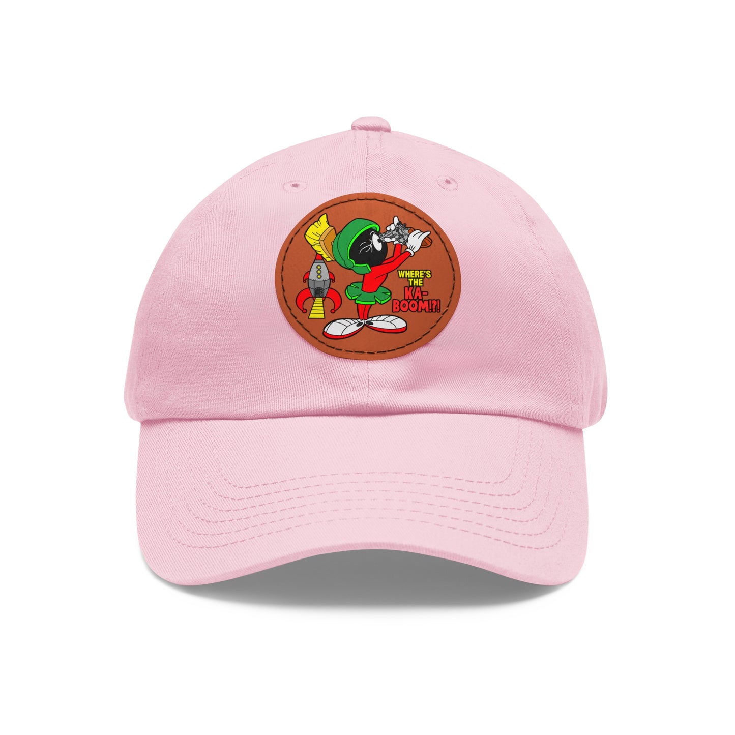 Where's the KA-BOOM!?! Dad Hat with Leather Patch (Round)