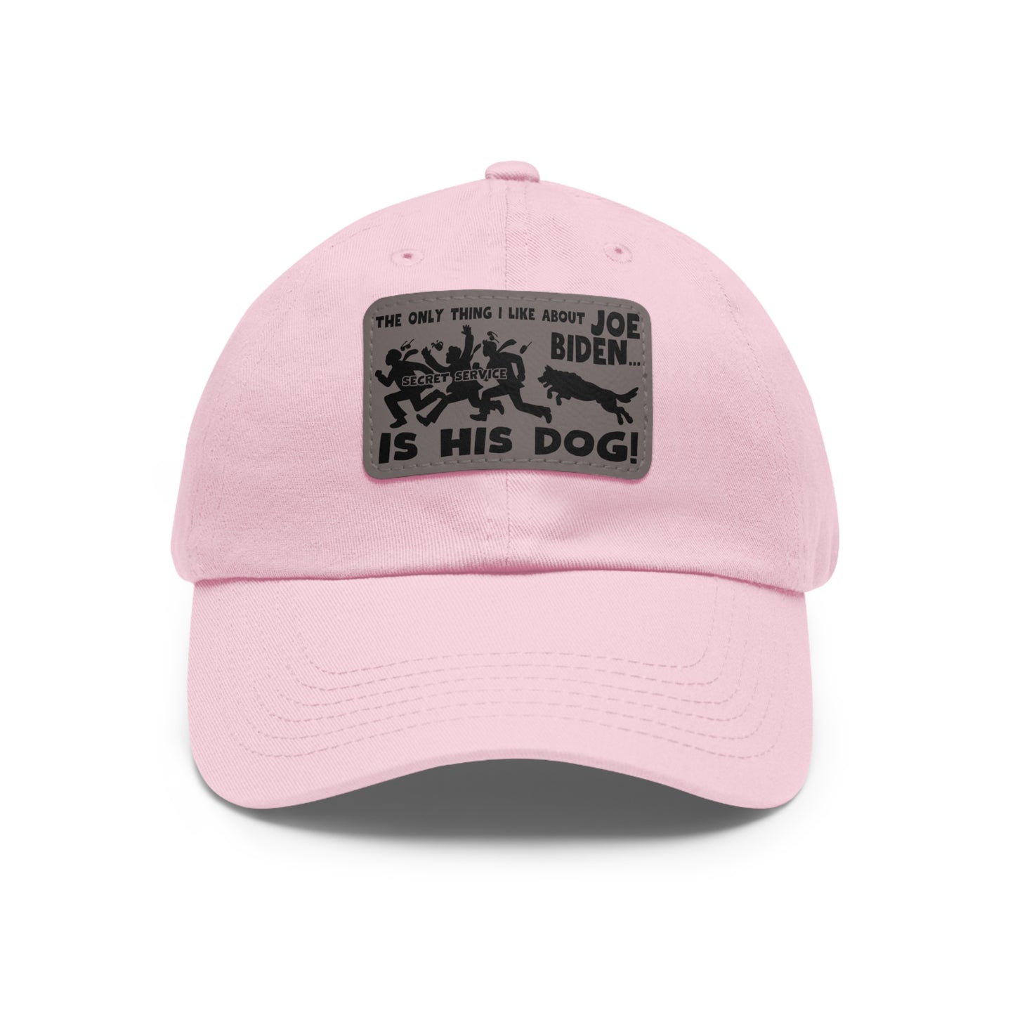 What I Like About Biden! Dad Hat with Leather Patch (Rectangle)