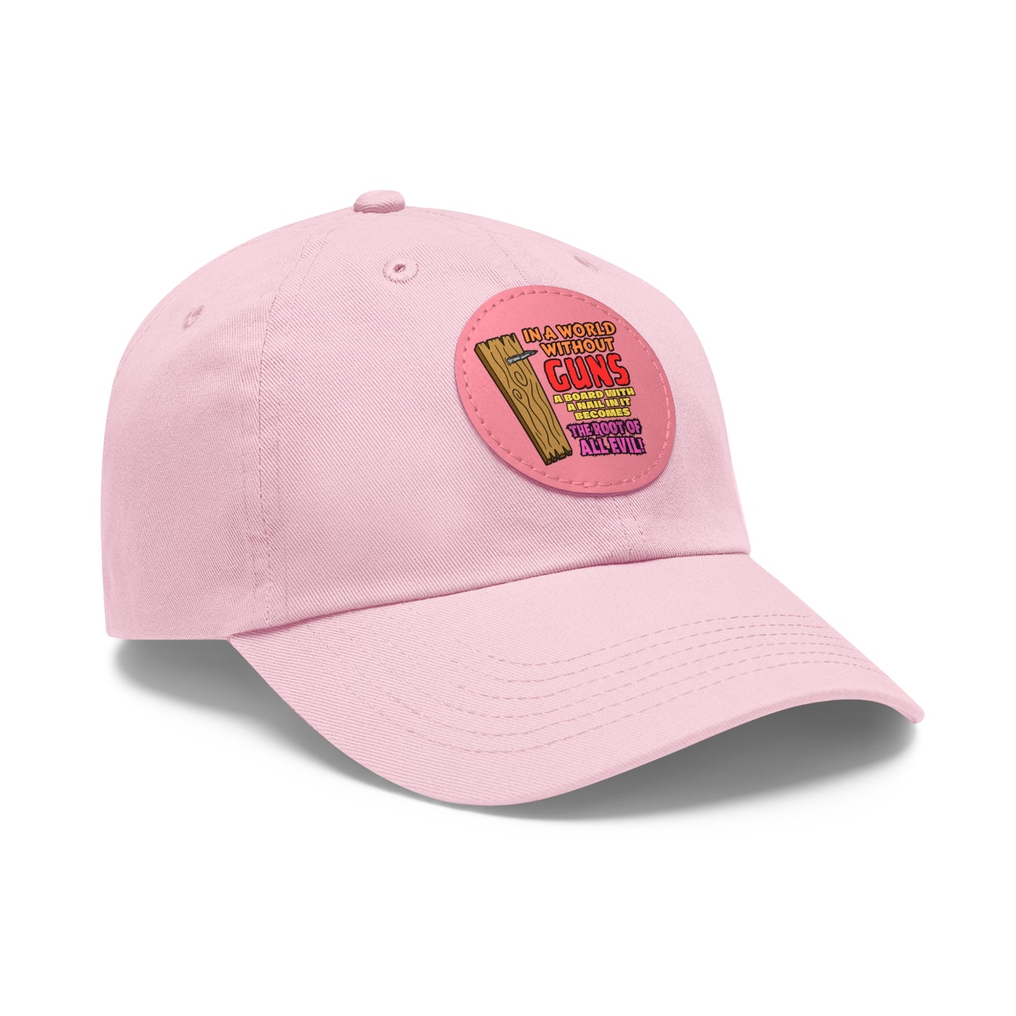Root of All Evil! Dad Hat with Leather Patch (Round)