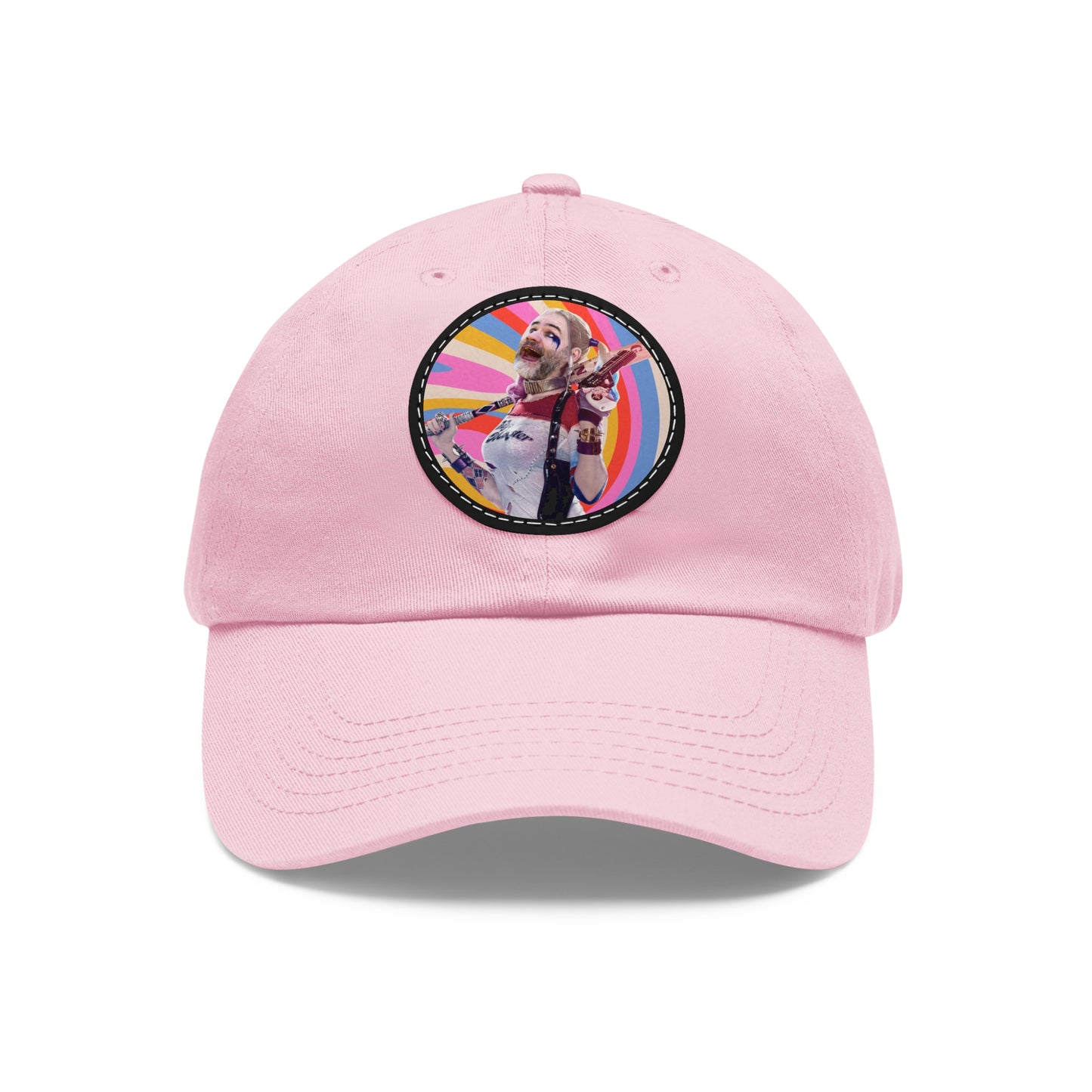 Harley! Dad Hat with Leather Patch (Round)