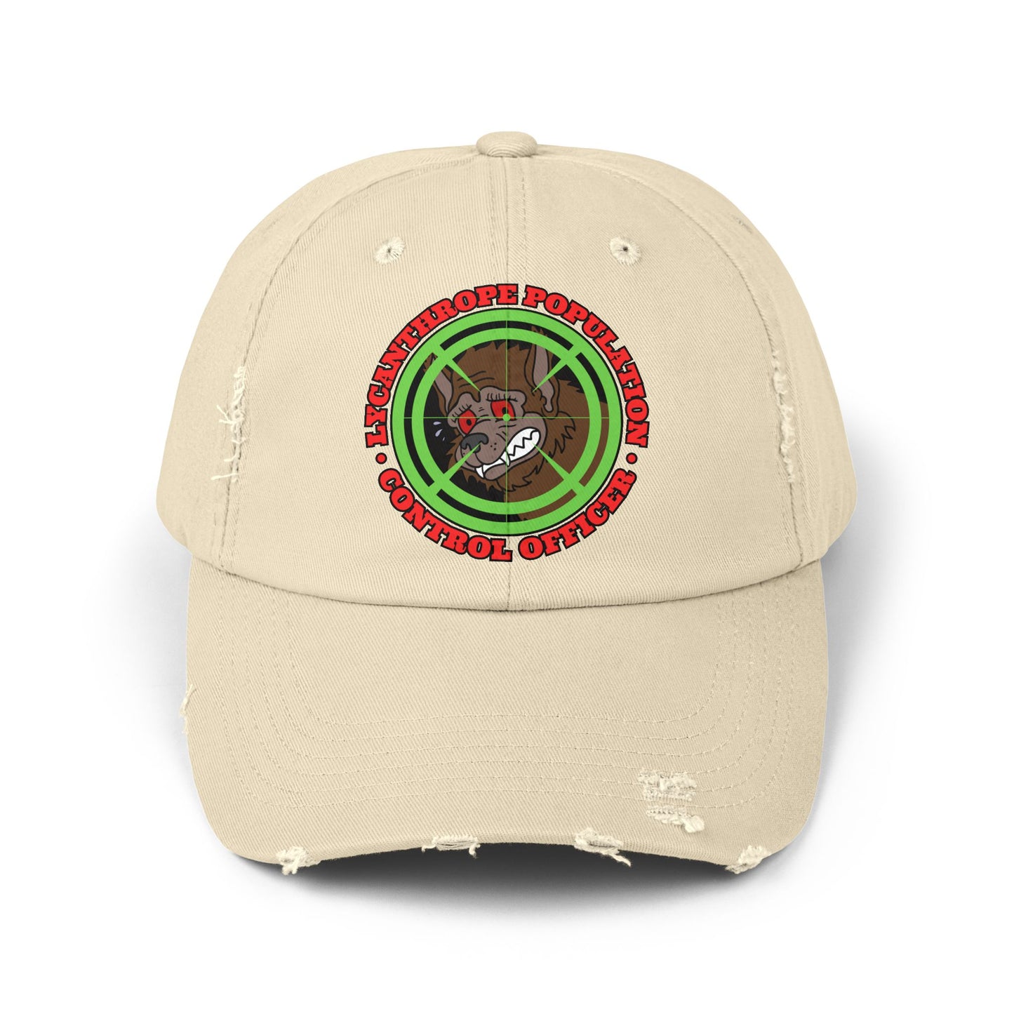 Lycanthrope Population Control Unisex Distressed Cap