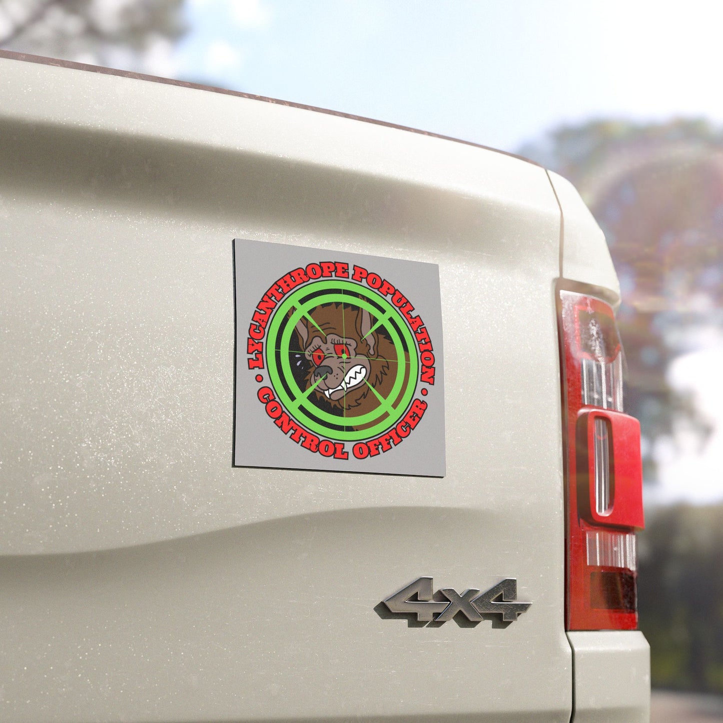 Lycanthrope Population control Officer Car Magnets
