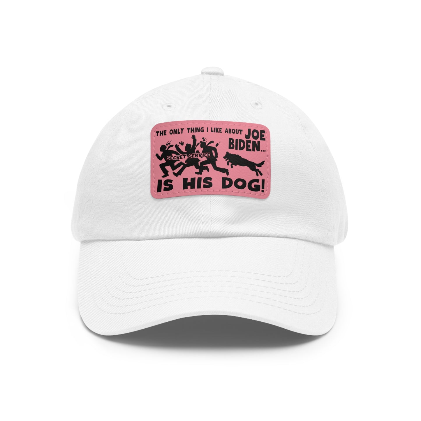 What I Like About Biden! Dad Hat with Leather Patch (Rectangle)