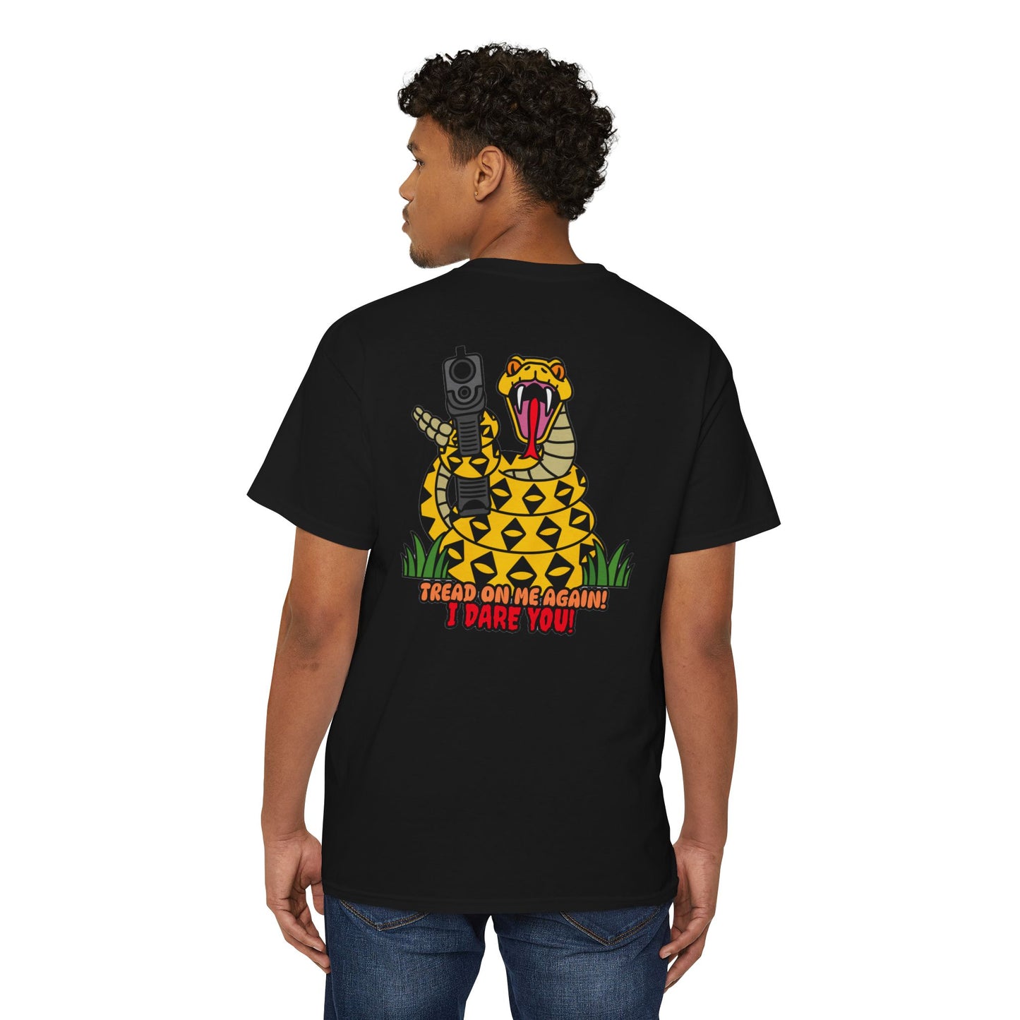 Tread On Me Again! I Dare You! heavy Pocket Tee