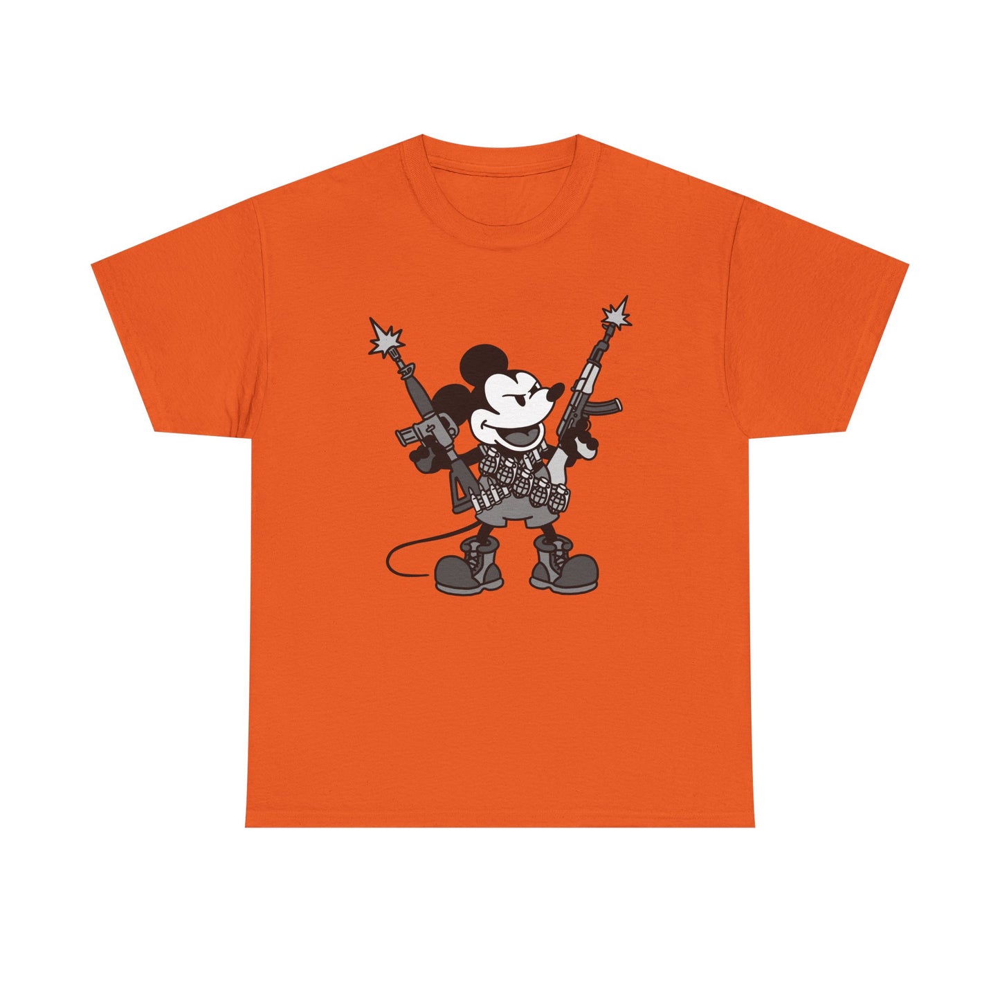 Mickey Mouse Armed Graphic Tee - Unisex Cotton T-Shirt