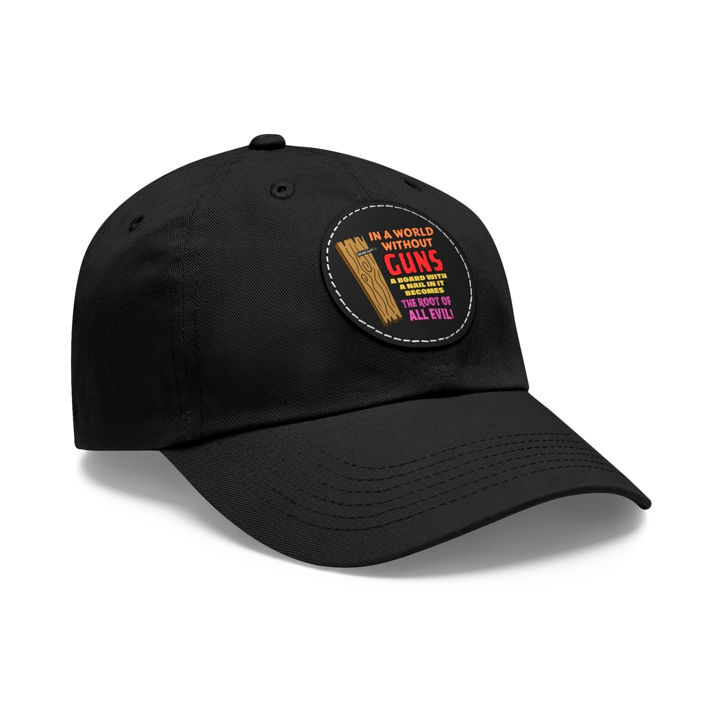 Root of All Evil! Dad Hat with Leather Patch (Round)