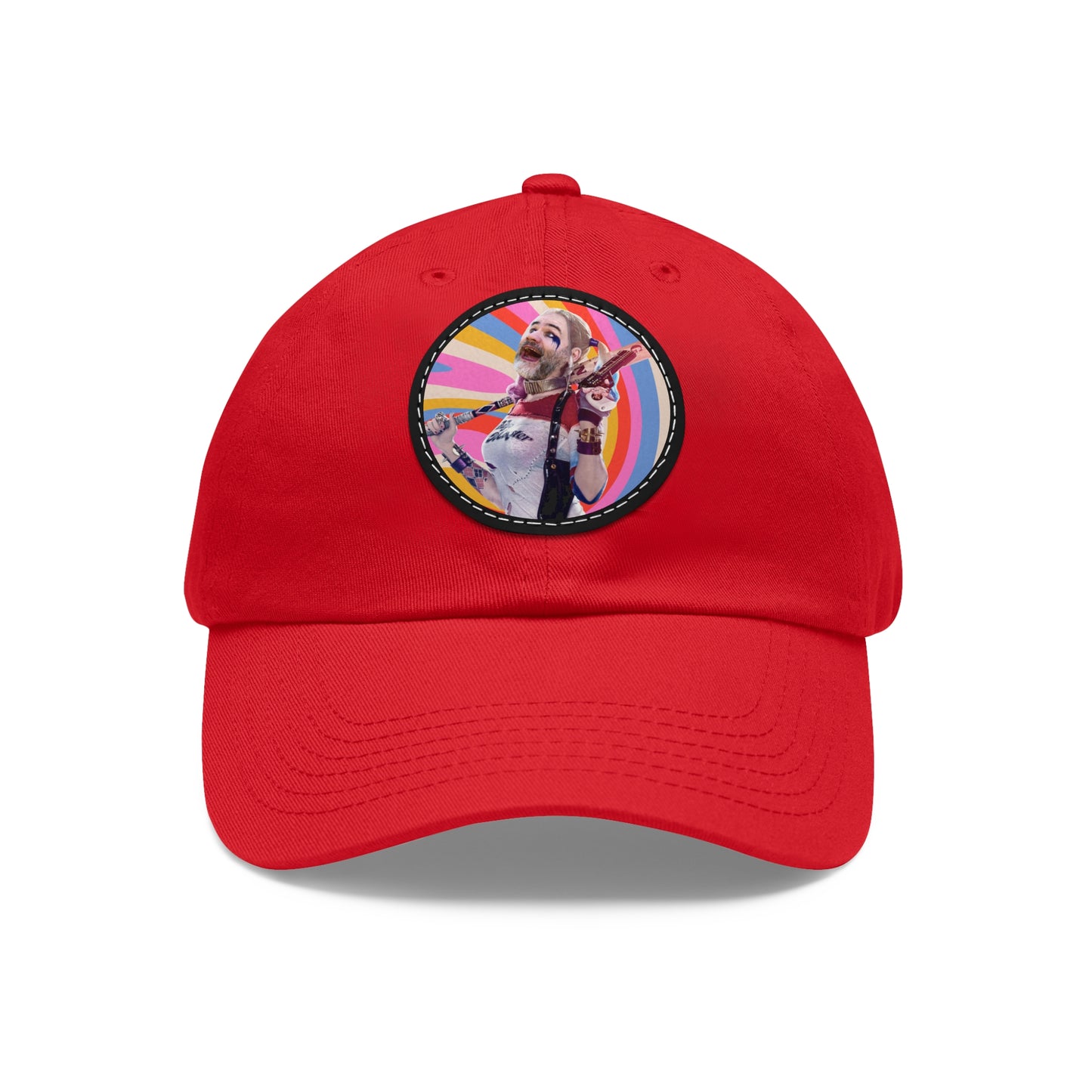 Harley! Dad Hat with Leather Patch (Round)