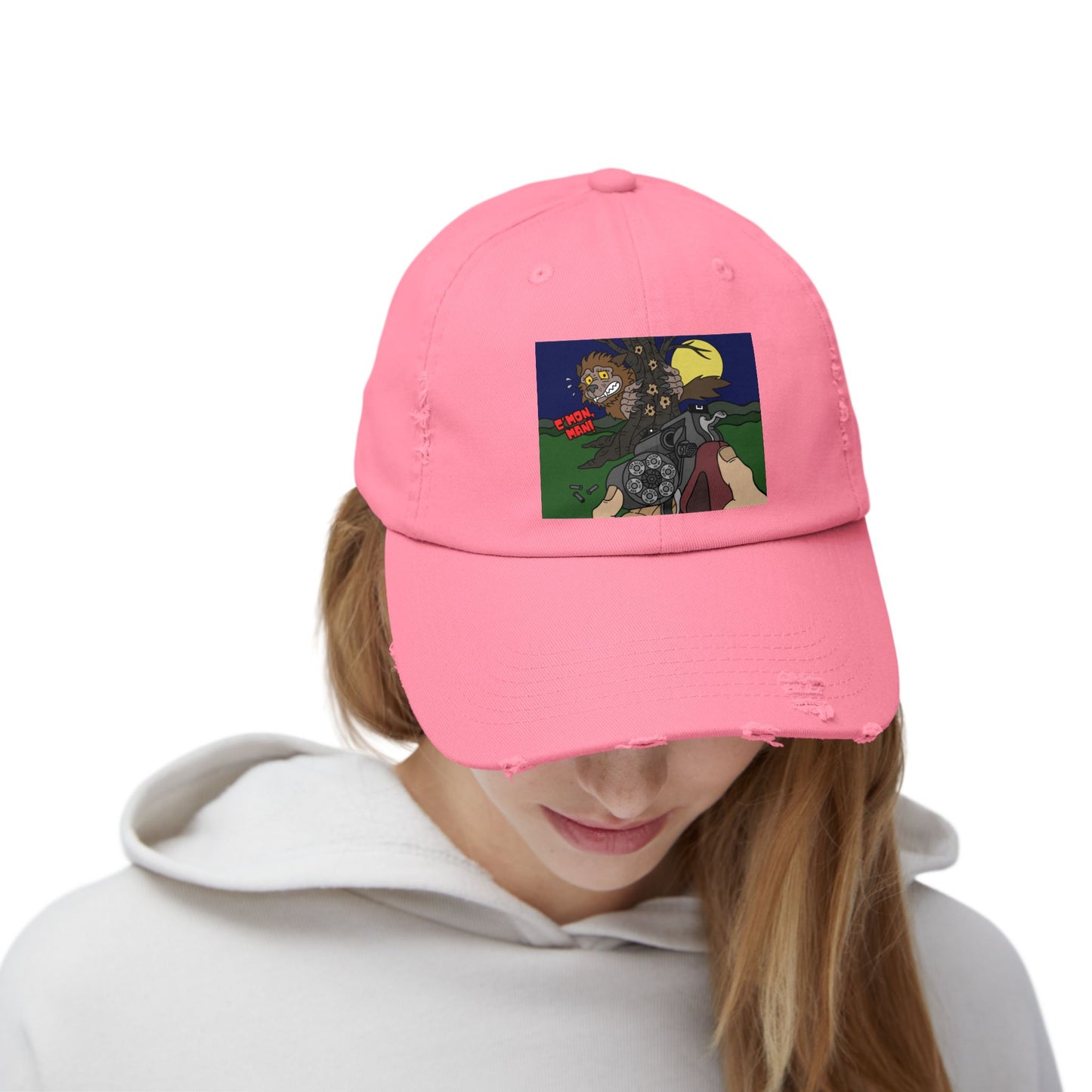 C'mon, Man! Unisex Distressed Cap