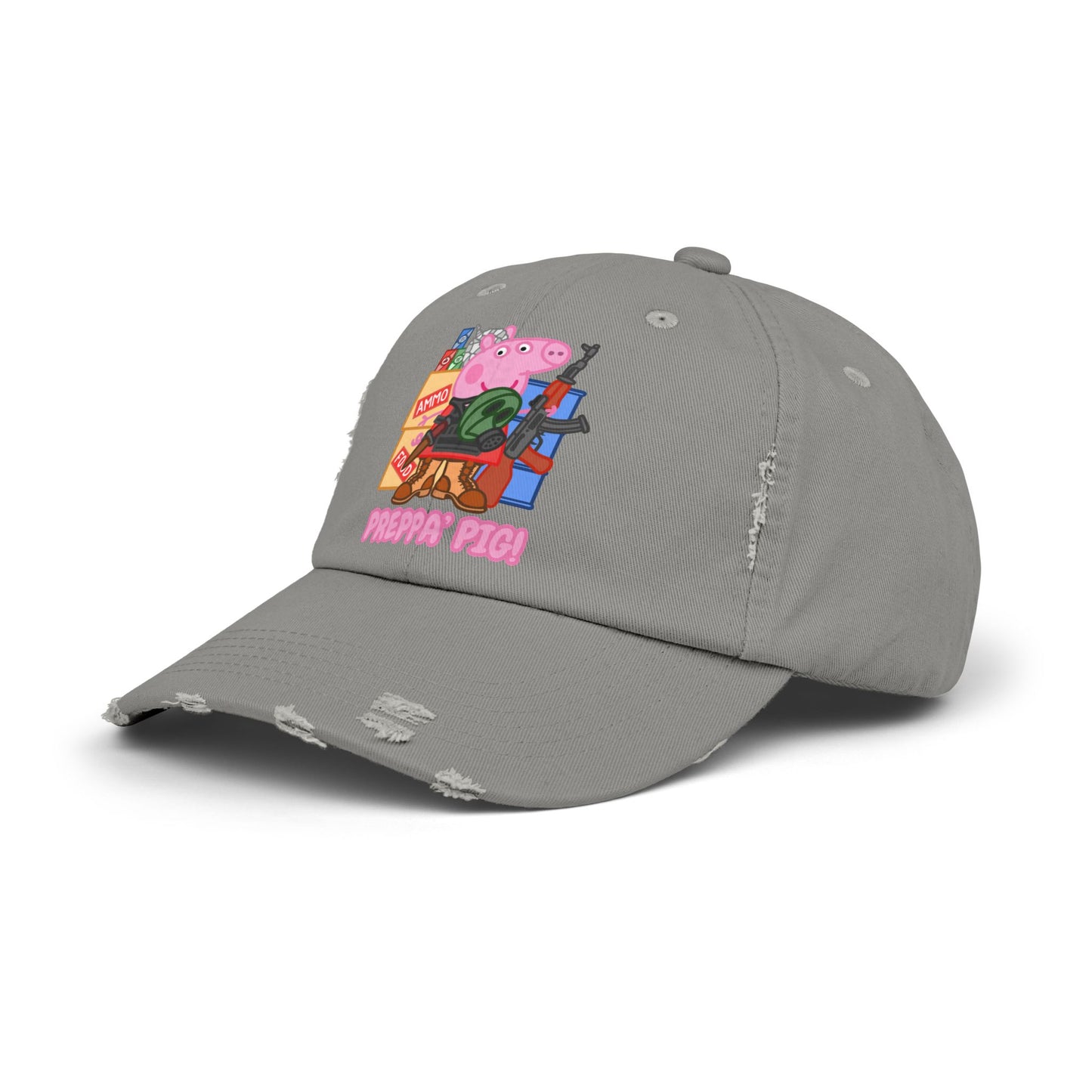Preppa' Pig! Unisex Distressed Cap