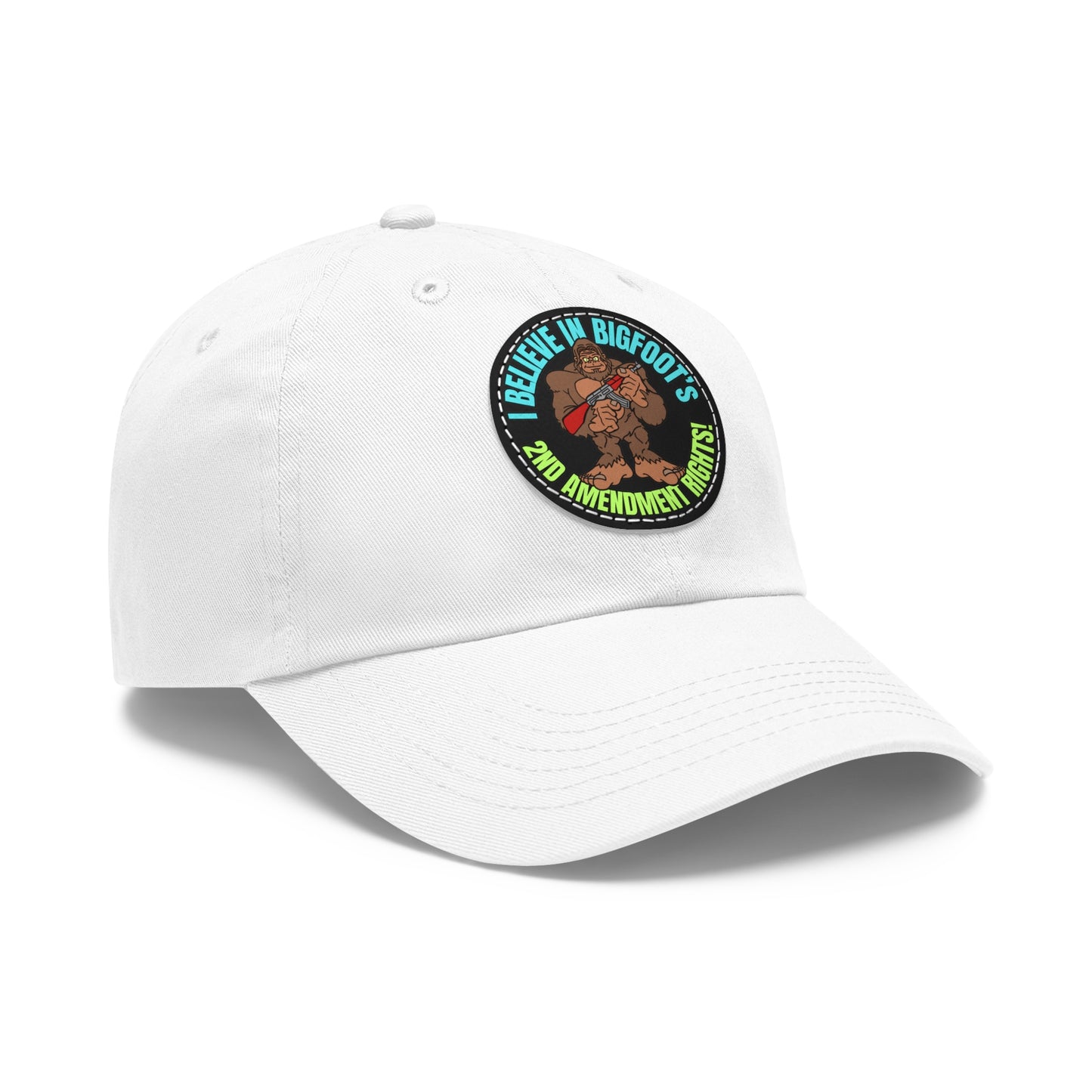 I Believe! Dad Hat with Leather Patch (Round)