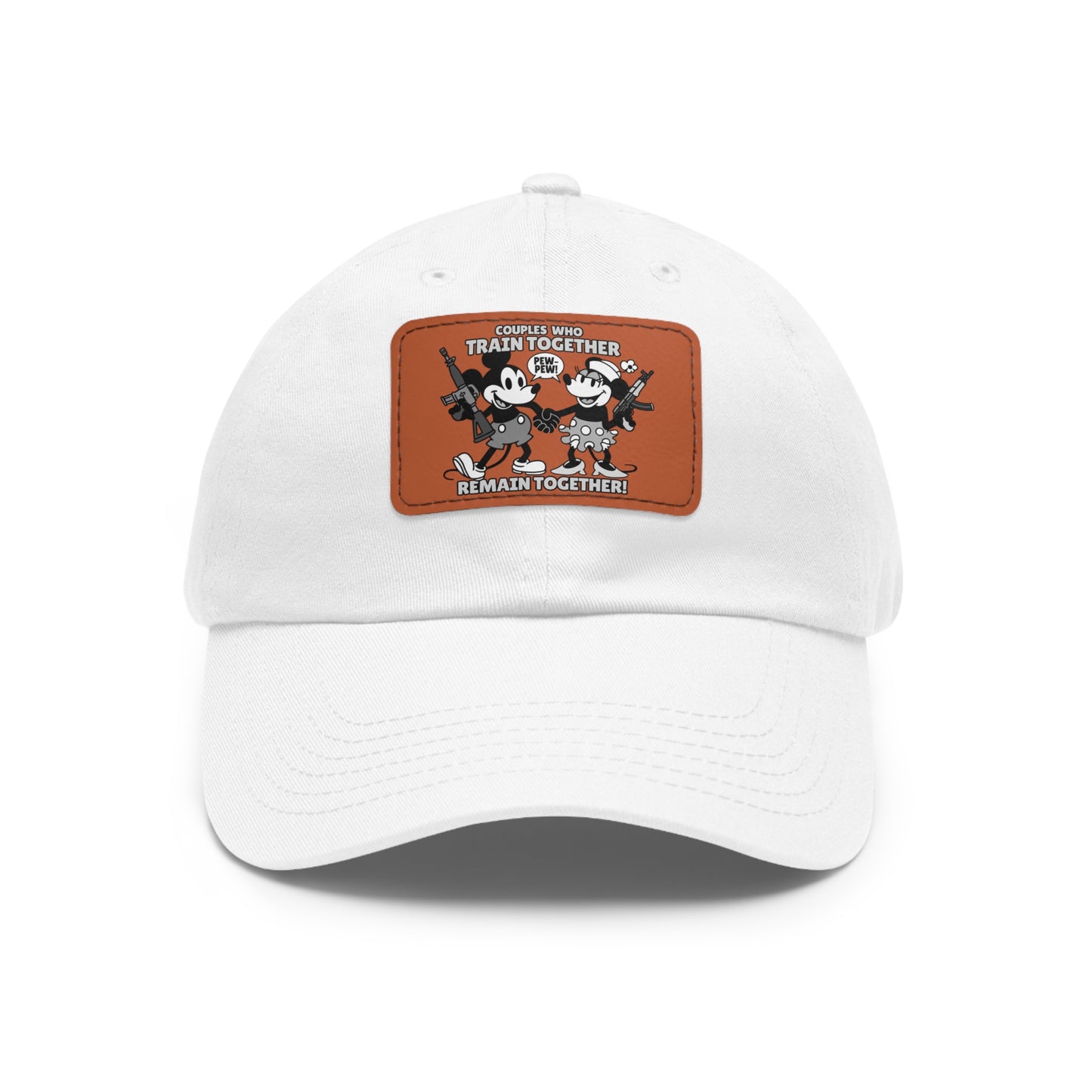 Couple's Therapy! Dad Hat with Leather Patch (Rectangle)