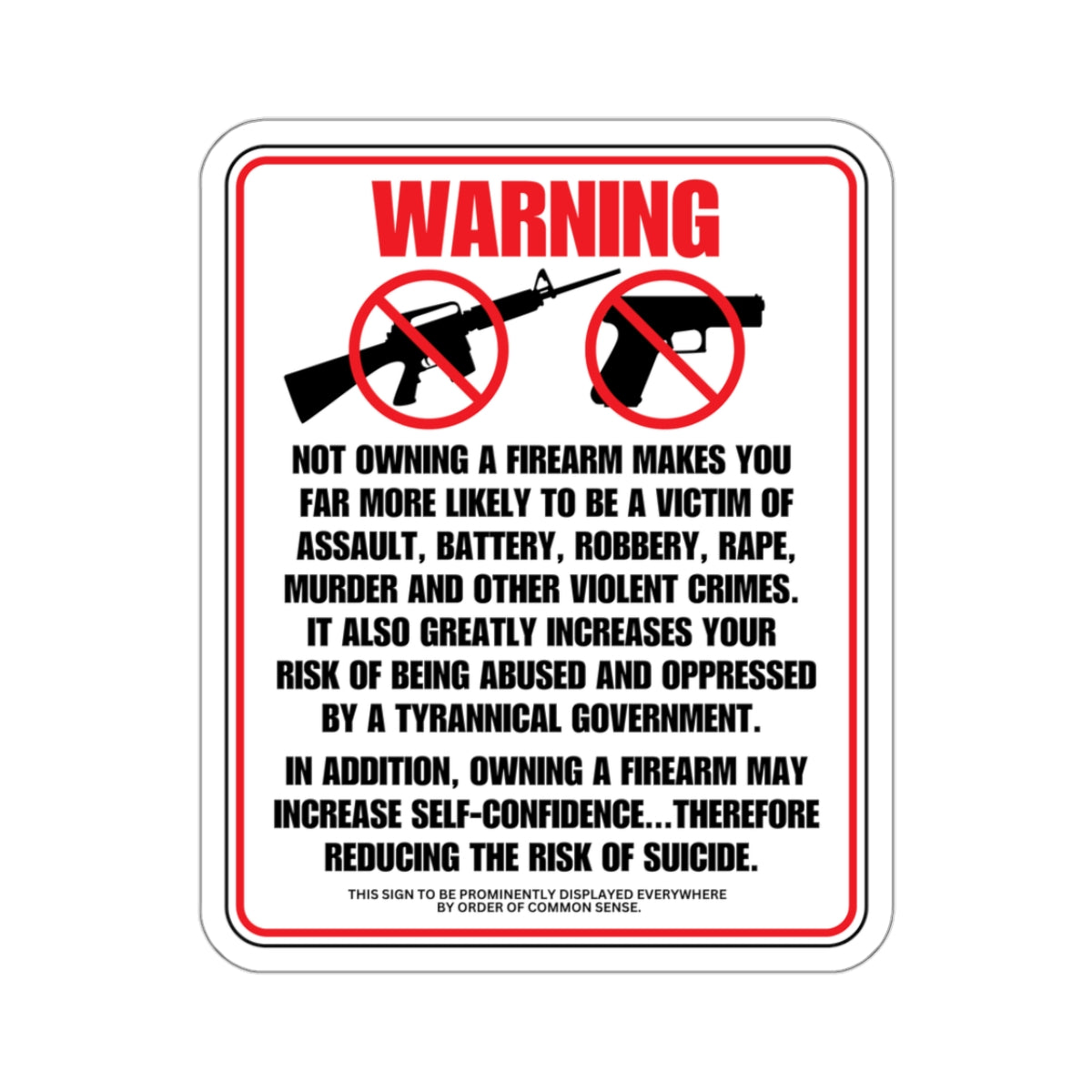 Firearm Safety! Kiss-Cut Stickers