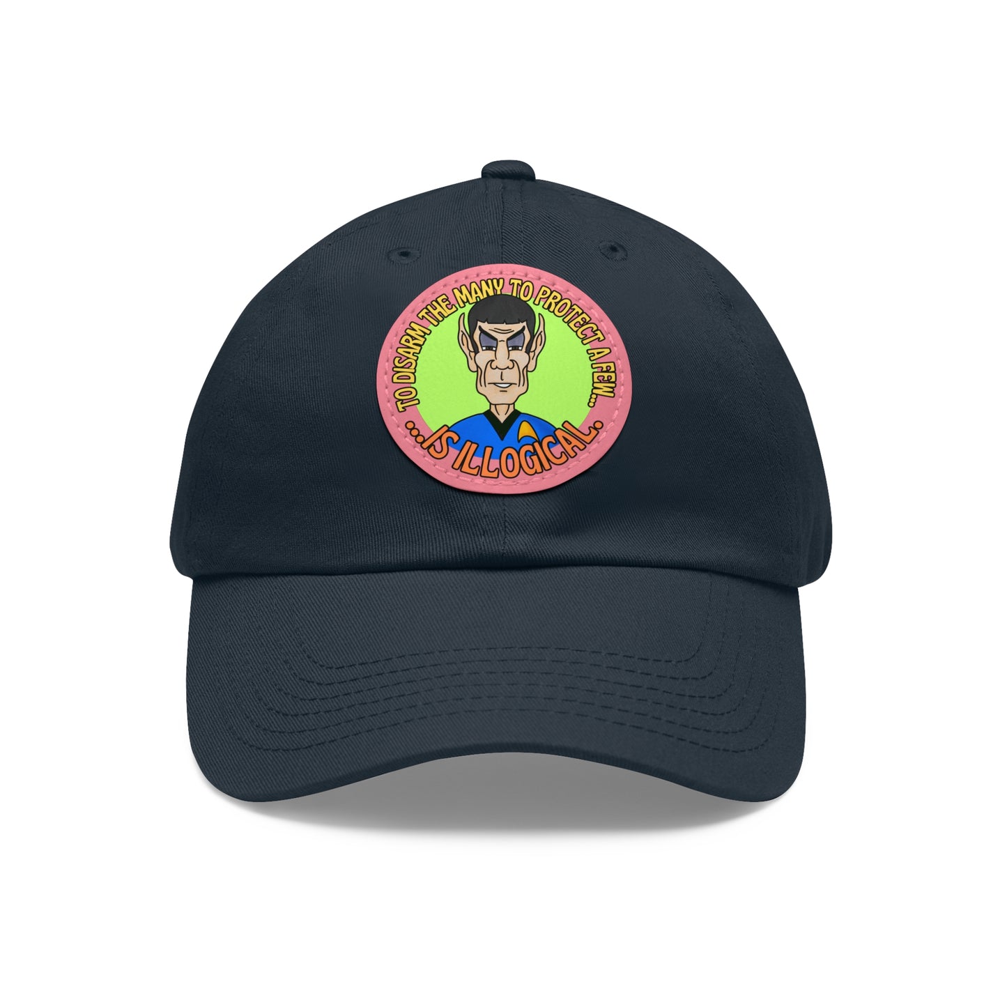 Illogical! Dad Hat with Leather Patch (Round)