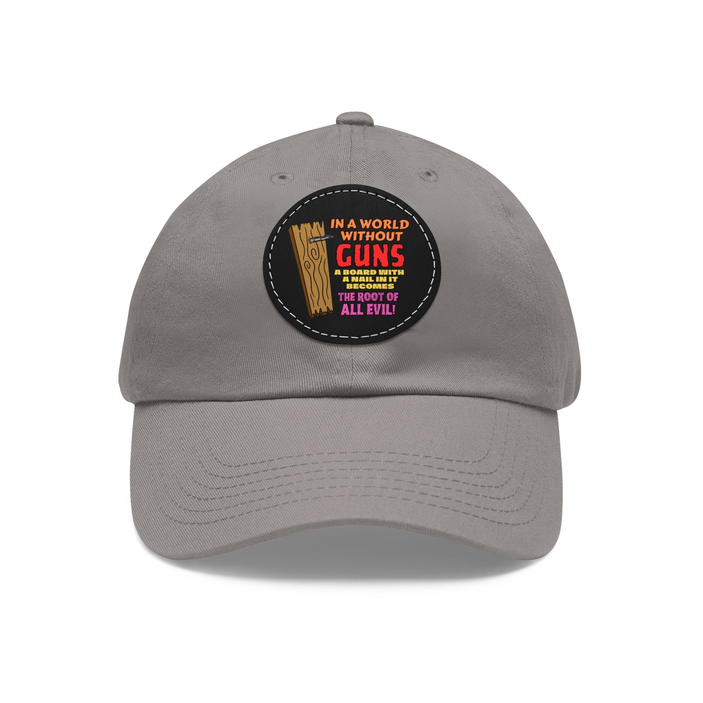 Root of All Evil! Dad Hat with Leather Patch (Round)