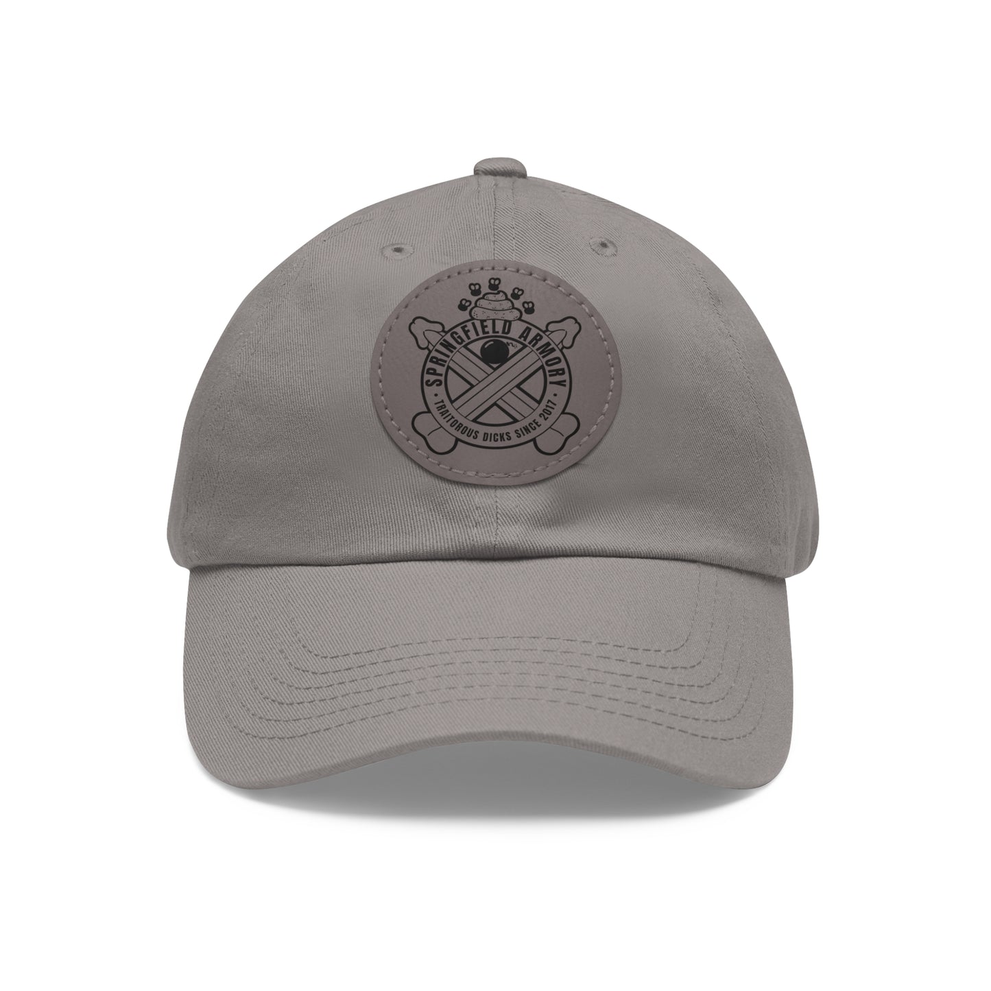 Springfield Dicks! Dad Hat with Leather Patch (Round)