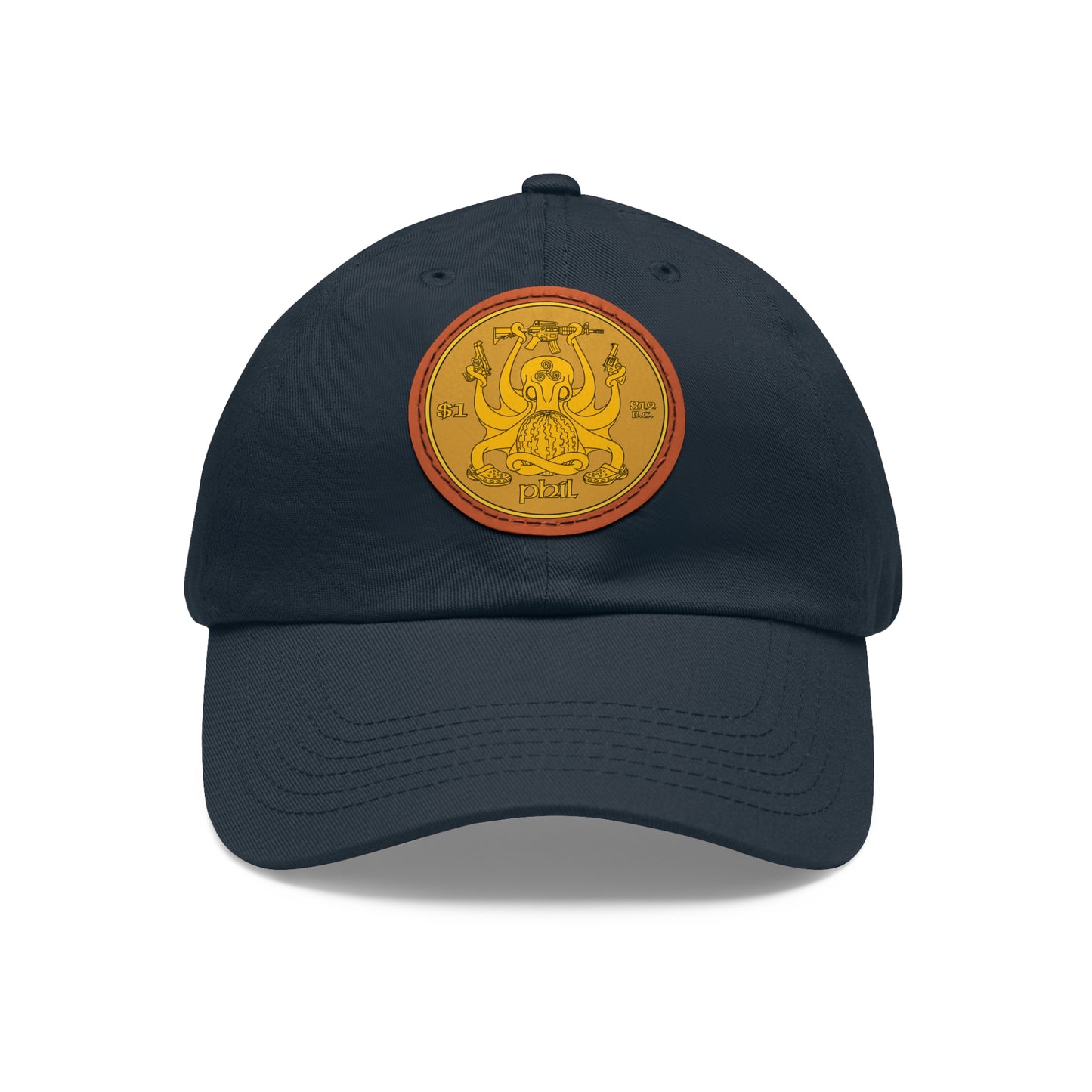 Phil Coinage! Dad Hat with Leather Patch (Round)