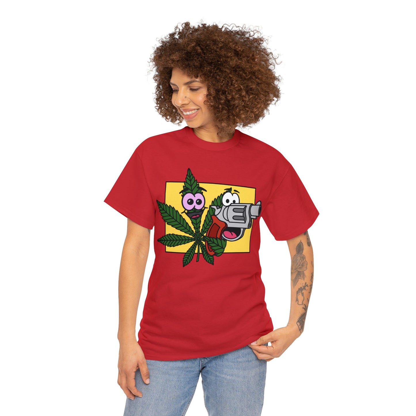 Weed & Guns! (No Text) Unisex Heavy Cotton Tee